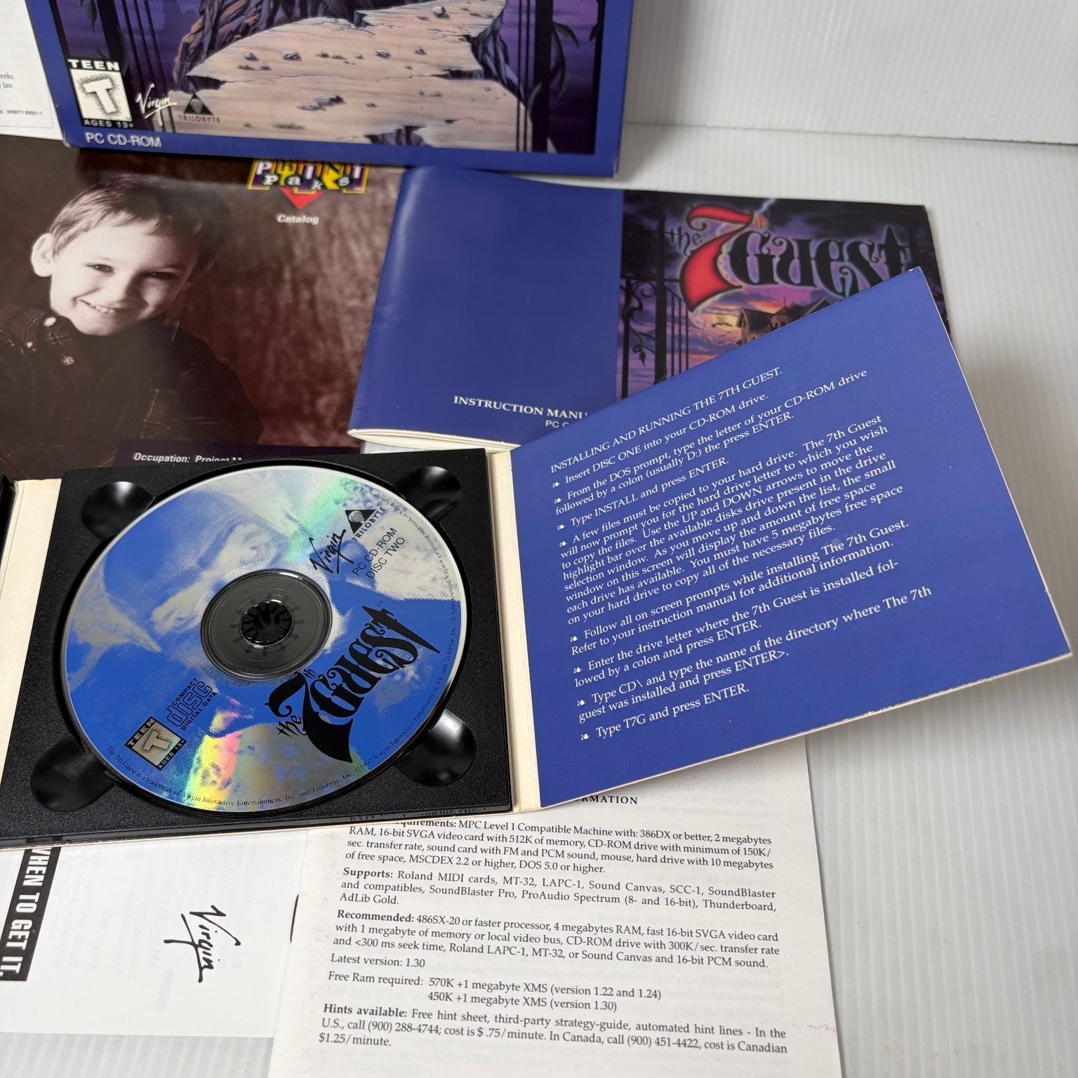 The 7th Guest PC CD-ROM Video Game Big Box Complete FMV Puzzle Mystery