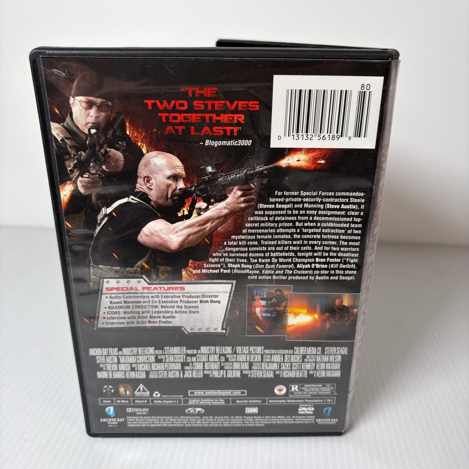 Maximum Conviction DVD 2012 Steven Seagal, Steve Austin Action Film