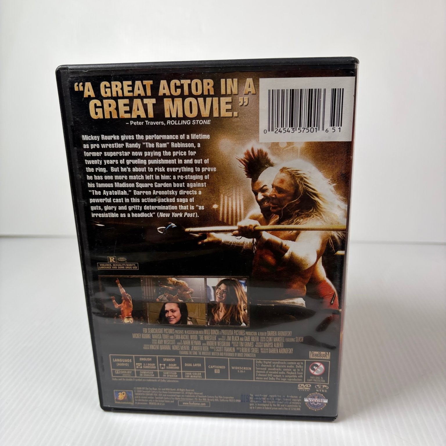 The Wrestler DVD 2008 Rental Exclusive Widescreen Mickey Rourke Darren Aronofsky