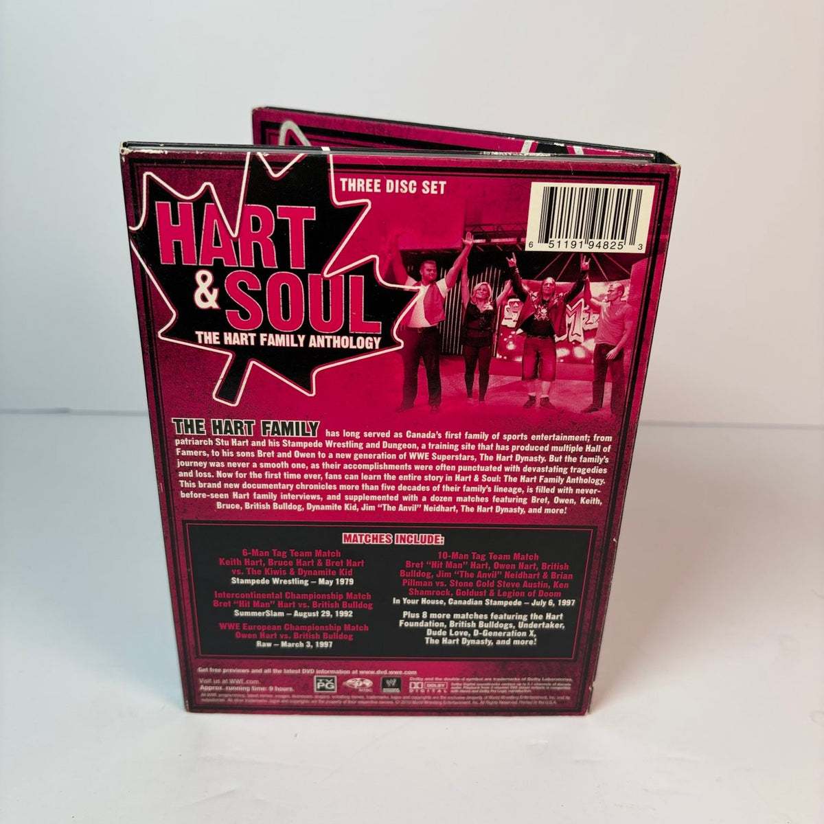 Hart & Soul: The Hart Family Anthology DVD 2010 Bret Owen Hart WWE 3 Disc Set