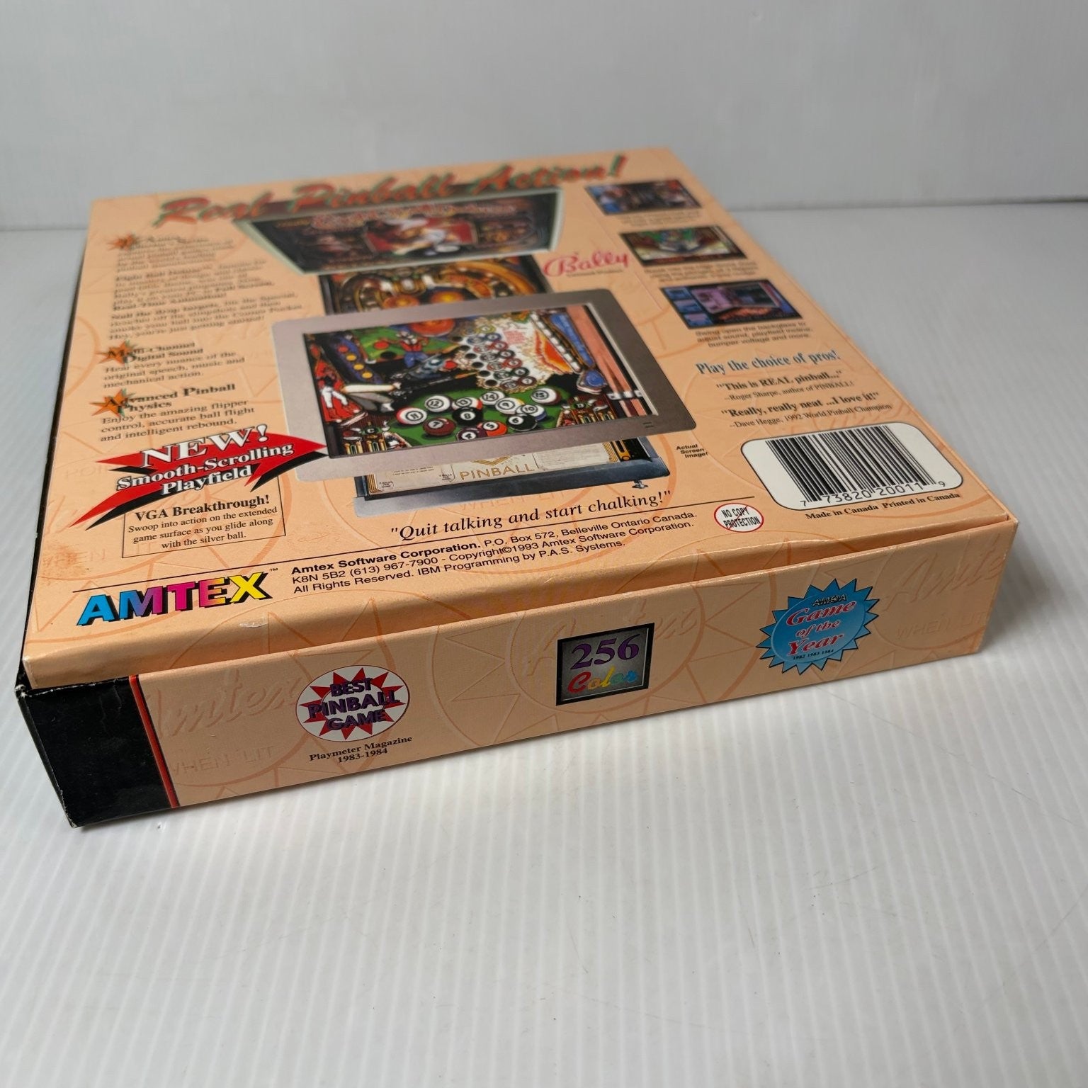 Eight Ball Deluxe Pinball IBM PC Video Game Amtex Bally Classic Complete