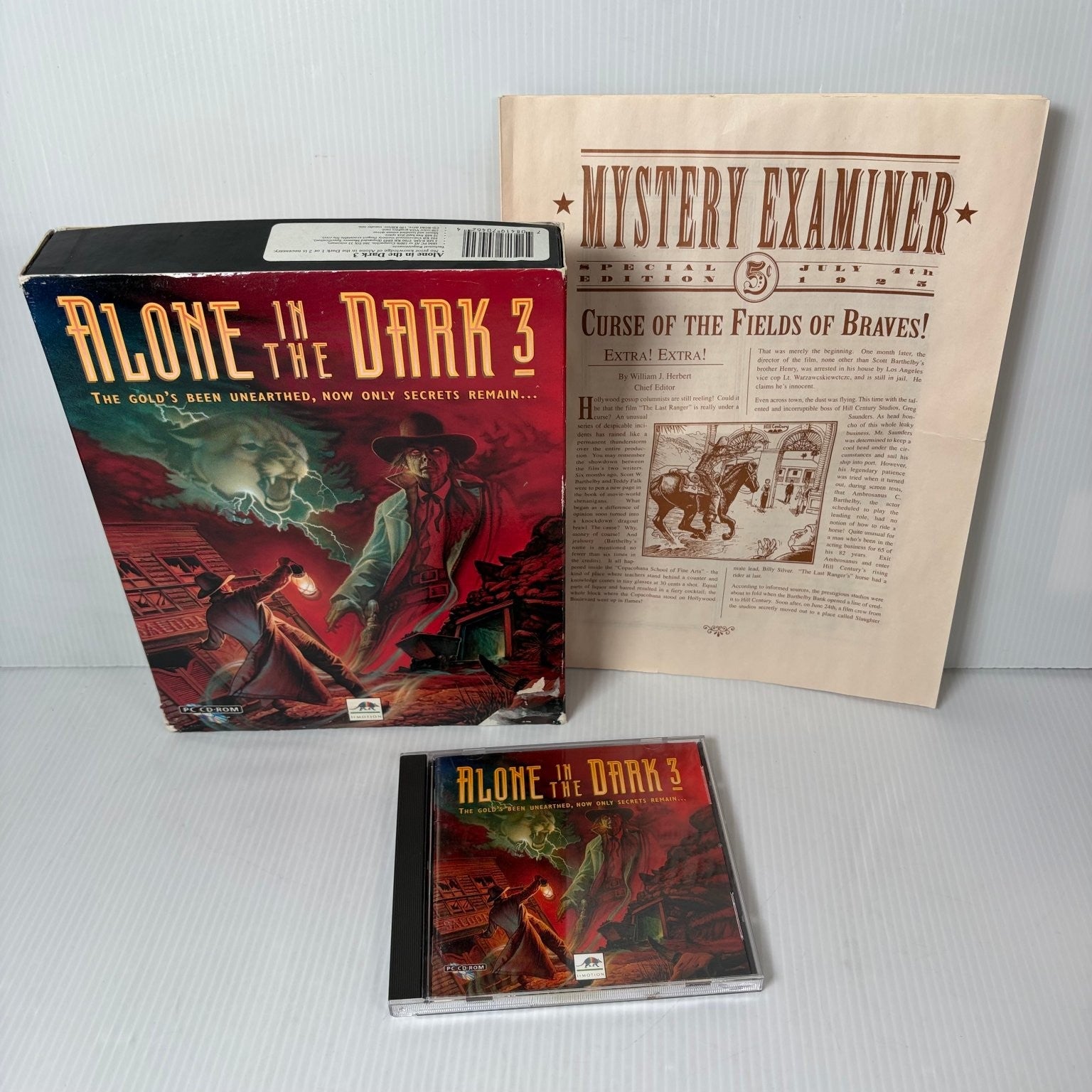 Alone in the Dark 3 Big Box PC CD-ROM Video Game Survival Horror Complete