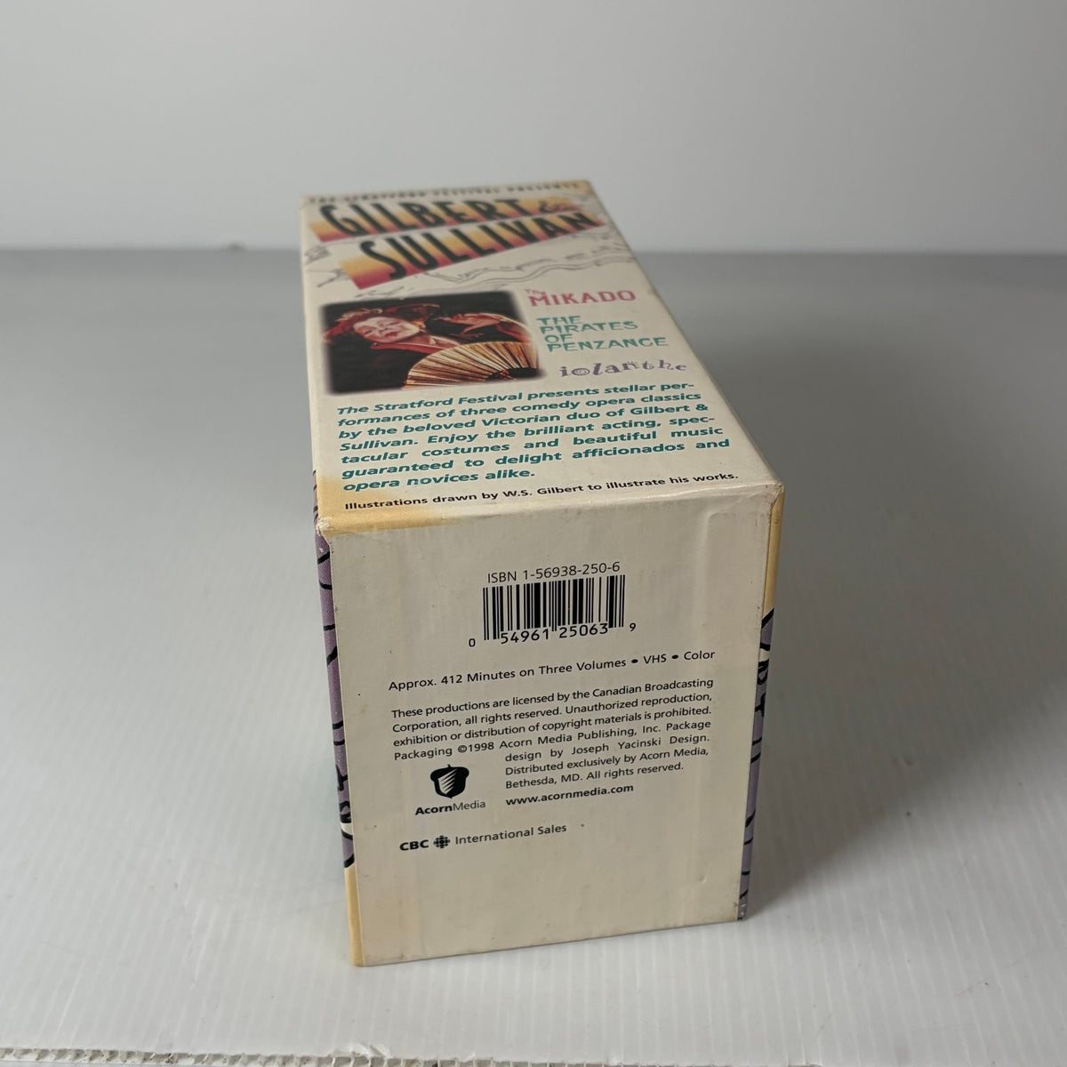 Gilbert & Sullivan VHS 1998 Musical Box Set The Mikado Pirates Acorn Media