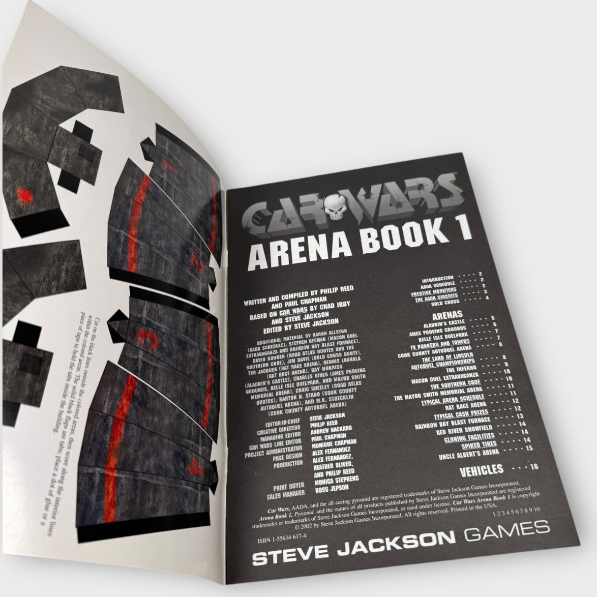 Car Wars Arena Book 1 Steve Jackson Games 40-2001 Uncut Devastator Terminator X