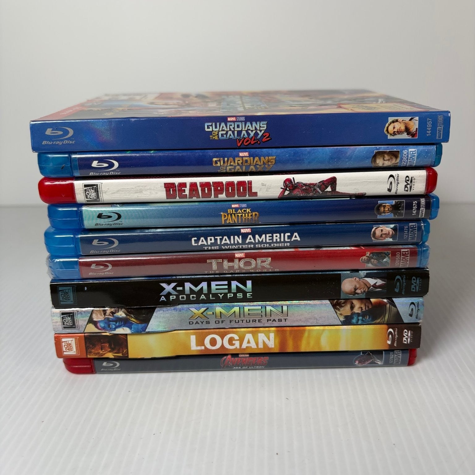 Lot of 10 Marvel Superhero Blu-rays X-Men, Guardians of the Galaxy & More