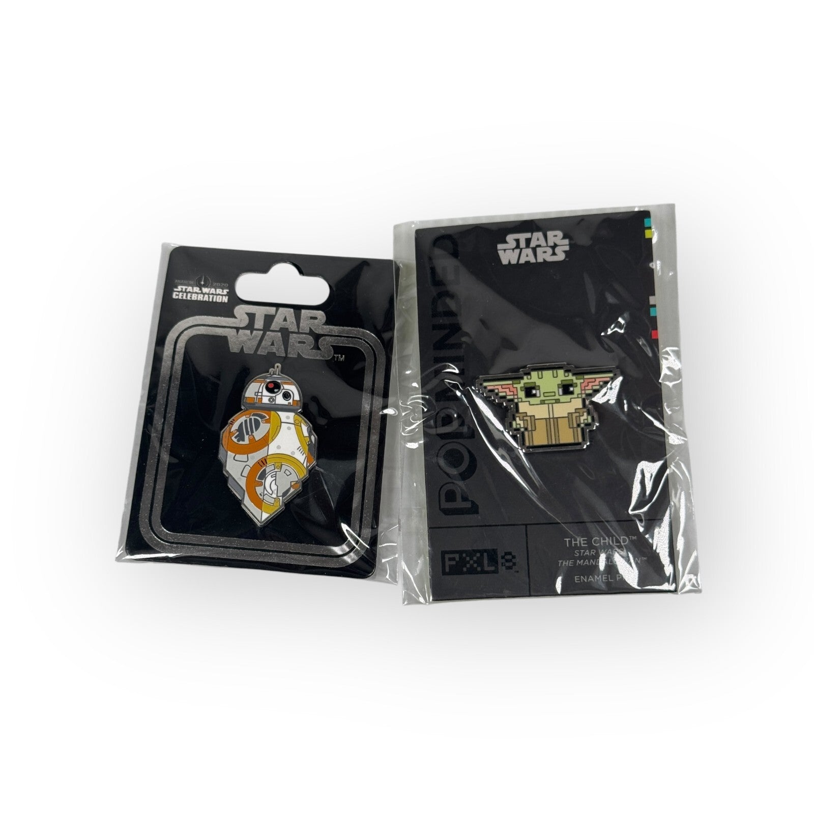Lot of 2 2020 EVENT EXCLUSIVE PINS SDCC THE CHILD & STAR WARS CELEBRATION BB8