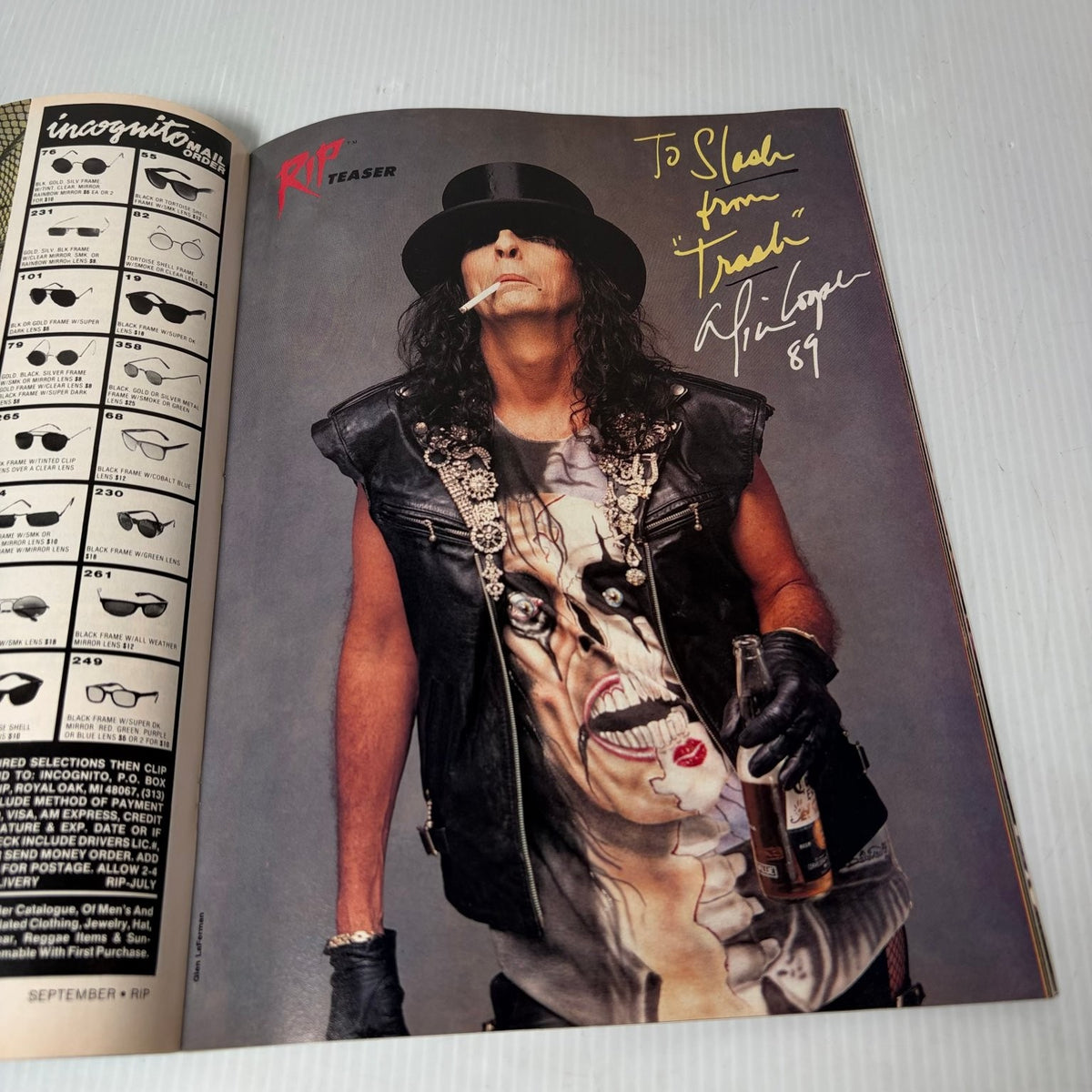 RIP Magazine September 1989 Jack Russell Great White Alice Cooper Heavy Metal