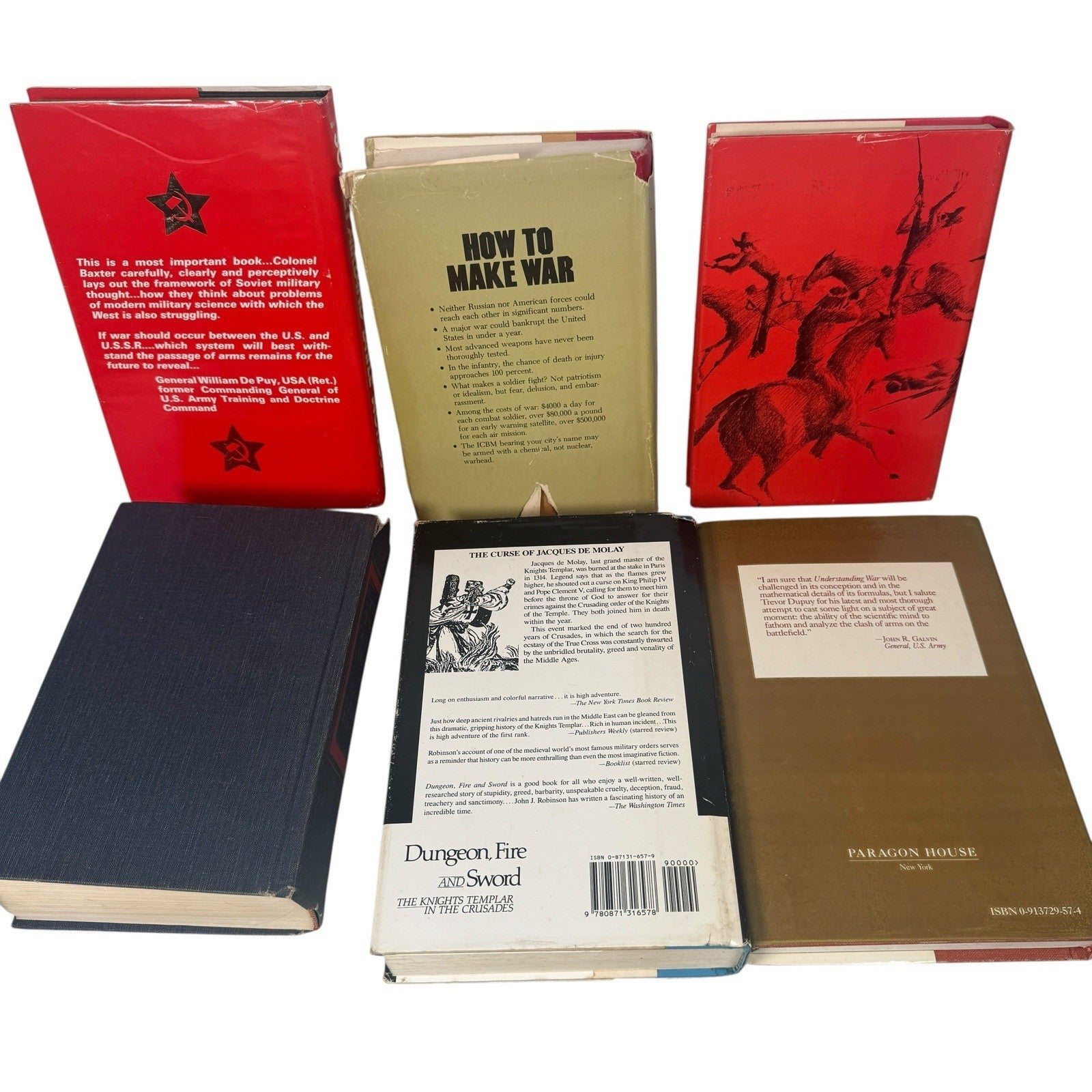 Lot Of Vintage Hardcover War Books Soviet Airland Battle, How To Make War +More