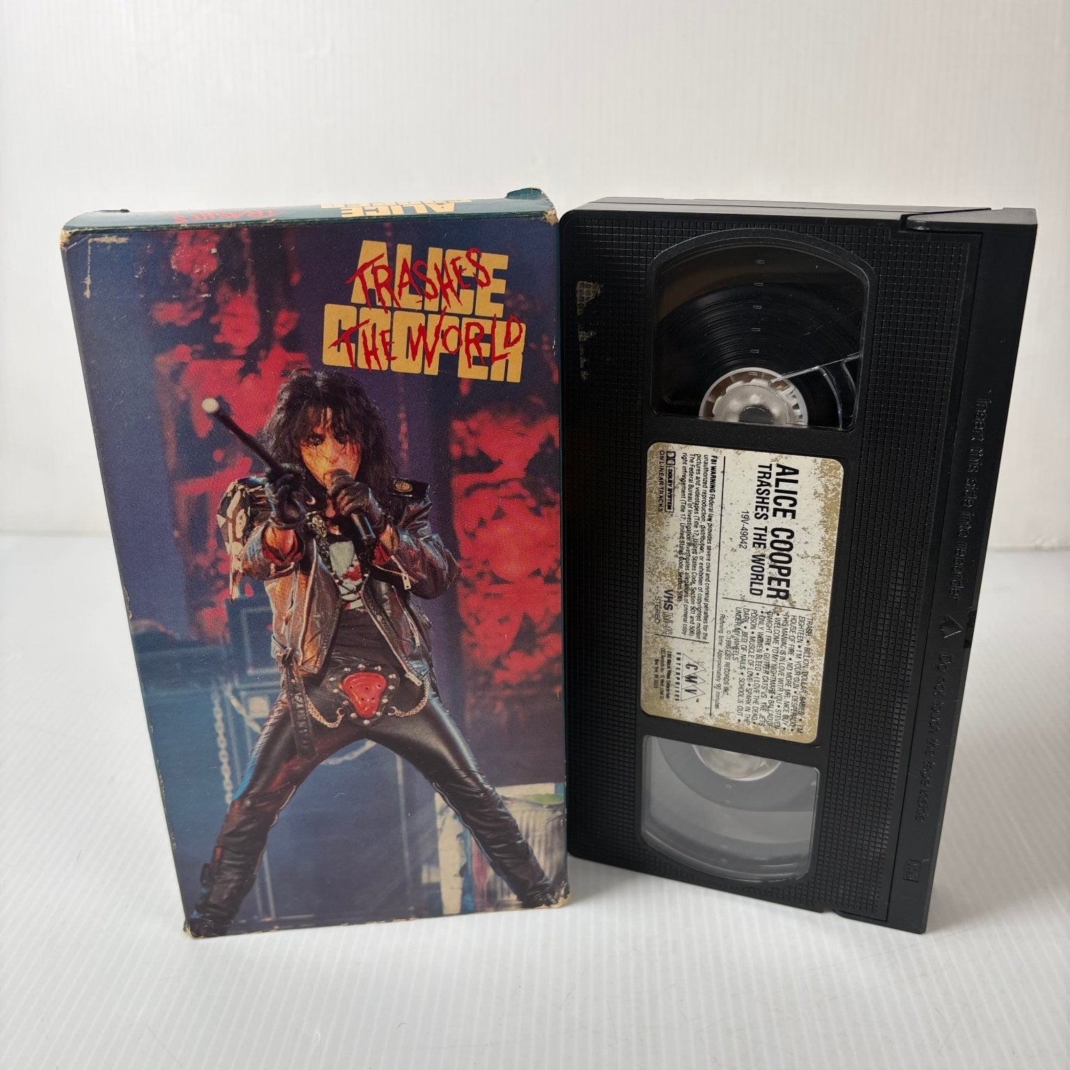 Alice Cooper Trashes The World VHS 1990 Rock Concert Film CMV
