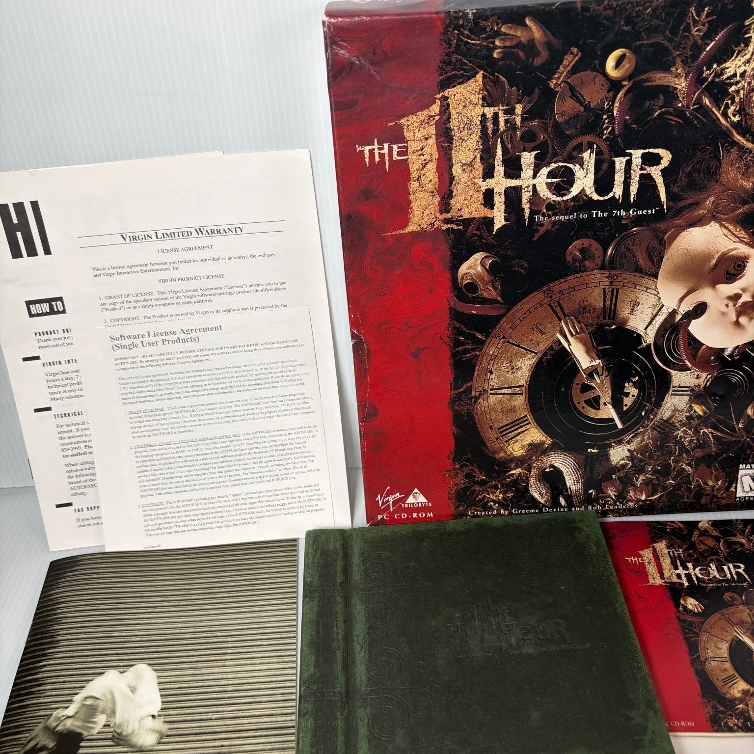 The 11th Hour PC CD-ROM Big Box Video Game Thriller Puzzle Adventure FMV Horror