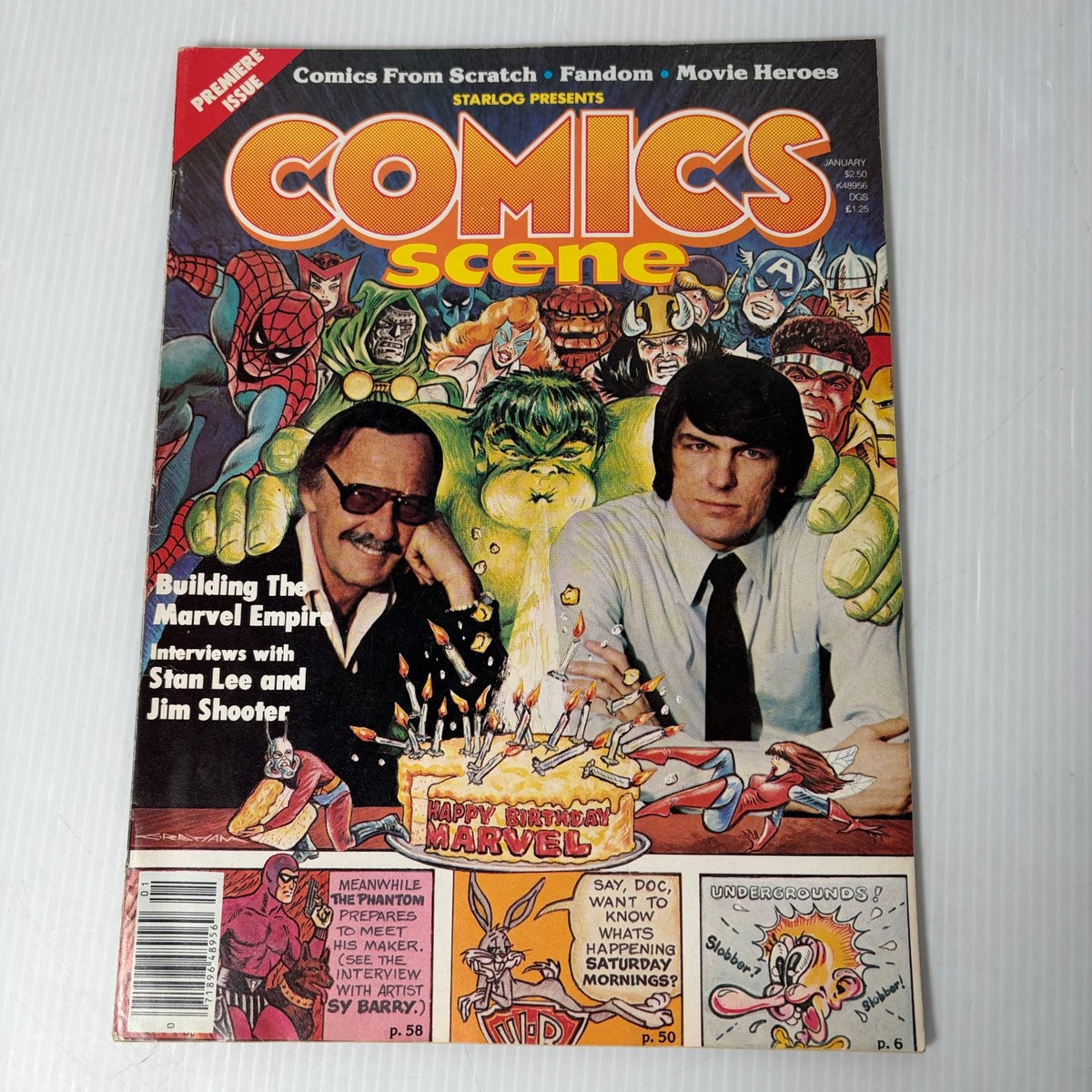 Comics Scene Premiere Issue #1 January 1982 Stan Lee Jim Shooter Marvel Magazine