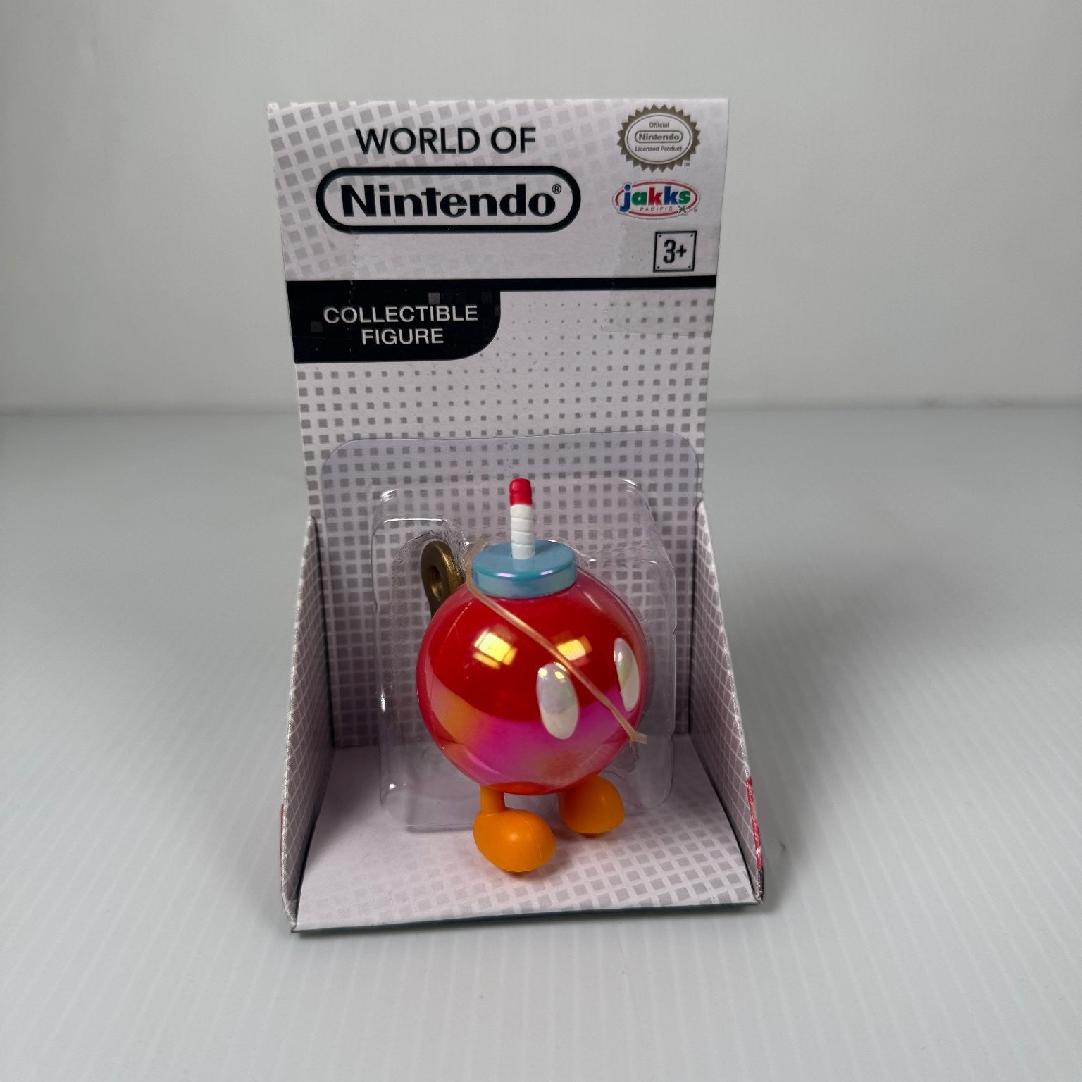 World of Nintendo Red Bob Omb 2.5" Collectible Iridescent Super Mario Figure