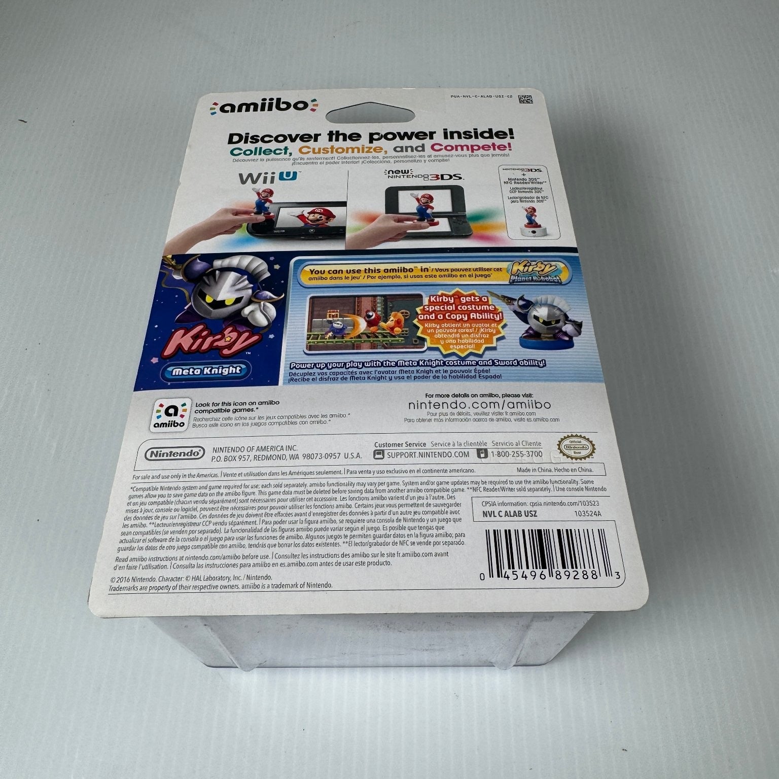 Nintendo Kirby Meta Knight Amiibo Figure for Wii U 3DS New