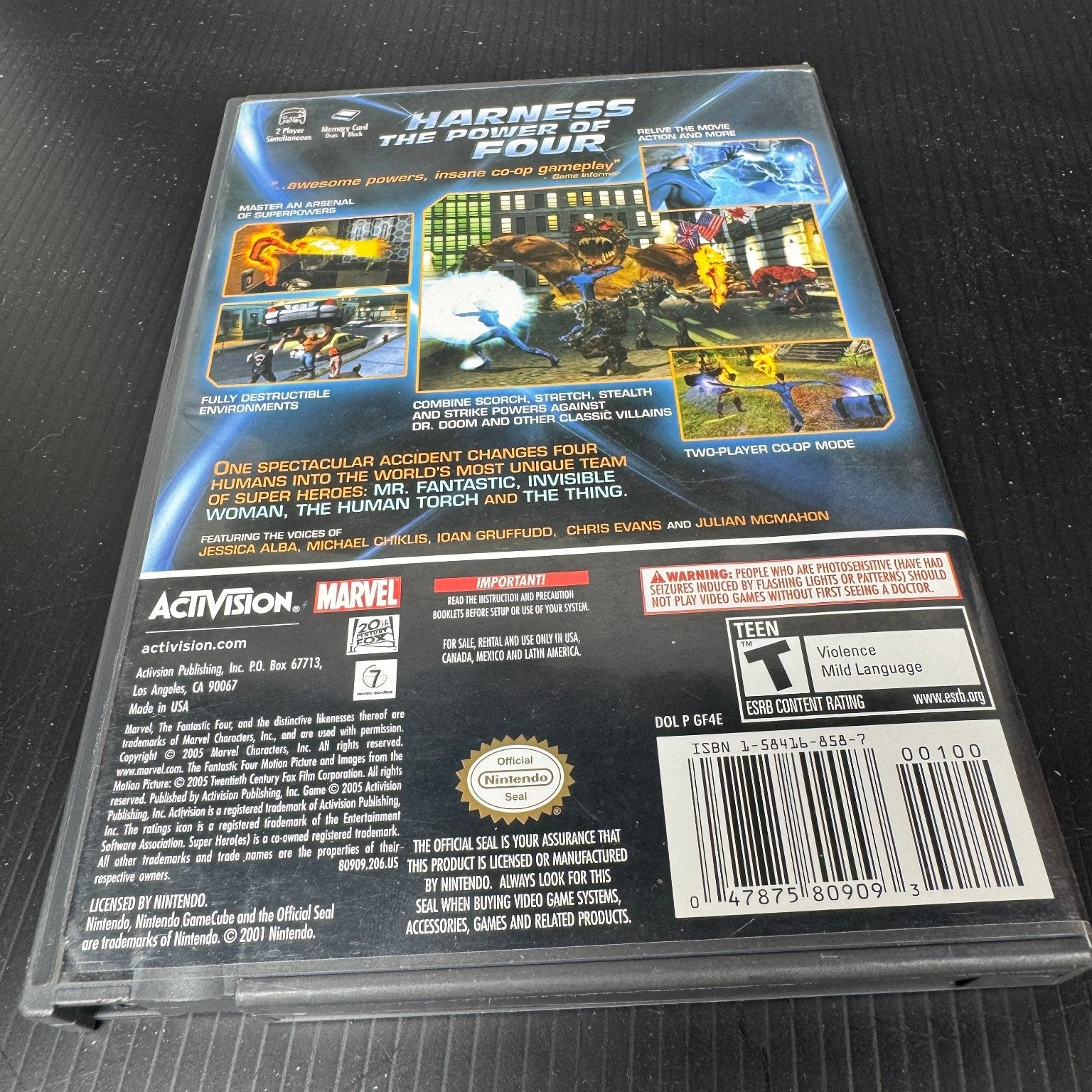Fantastic 4 Nintendo GameCube Complete CIB Video Game Marvel Activision