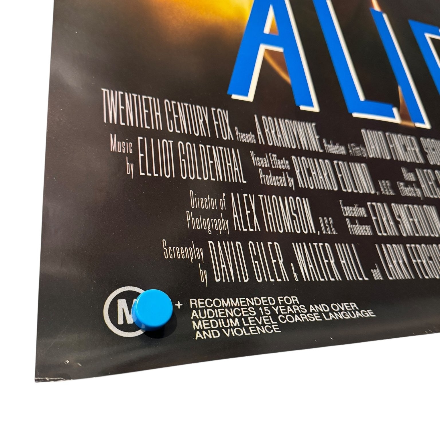 Vintage Alien 3 1992 AU Release One Sheet Movie Poster Sigourney Weaver Fincher