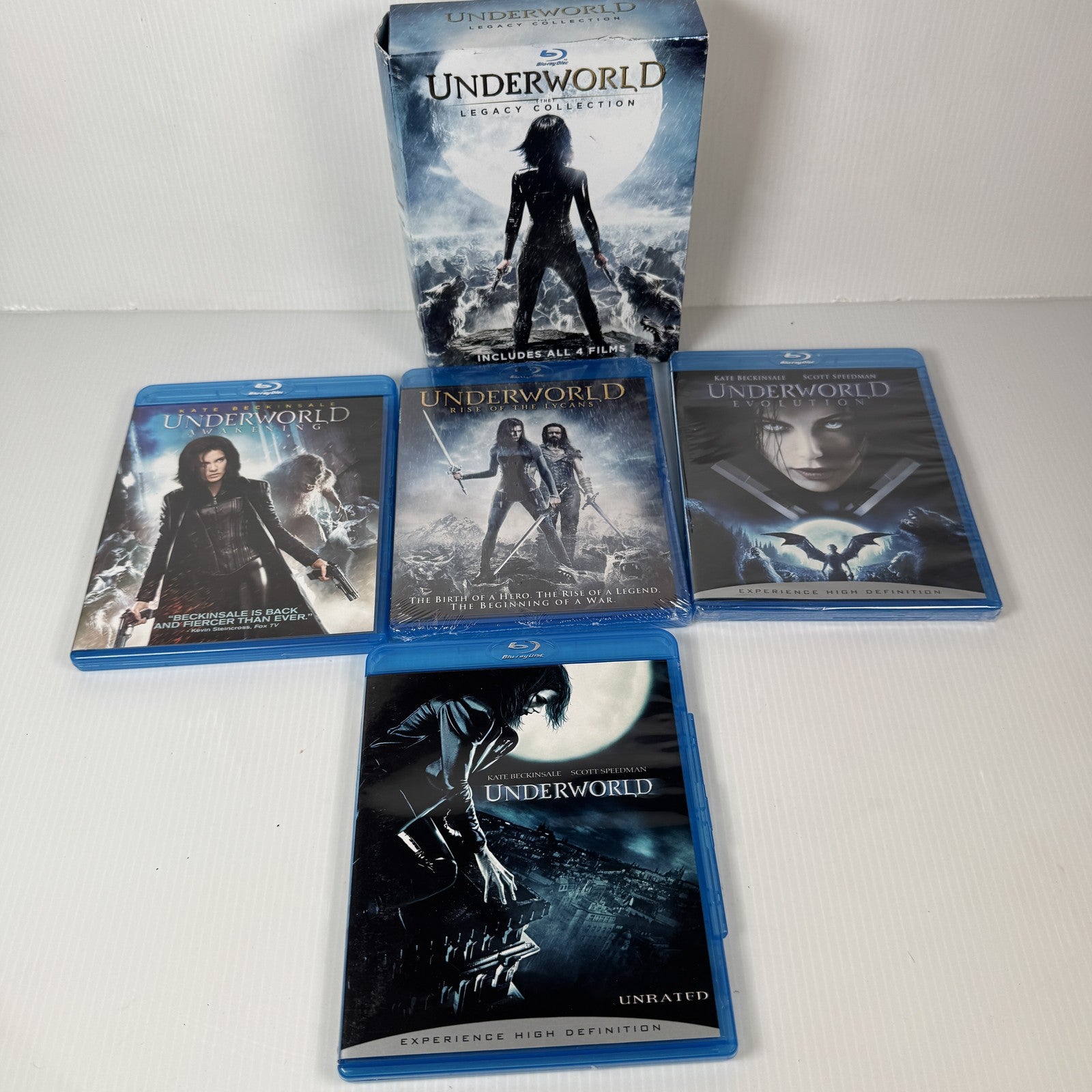 Underworld Legacy Collection Blu-ray 2003-2012 Kate Beckinsale 4 Films 2 Sealed
