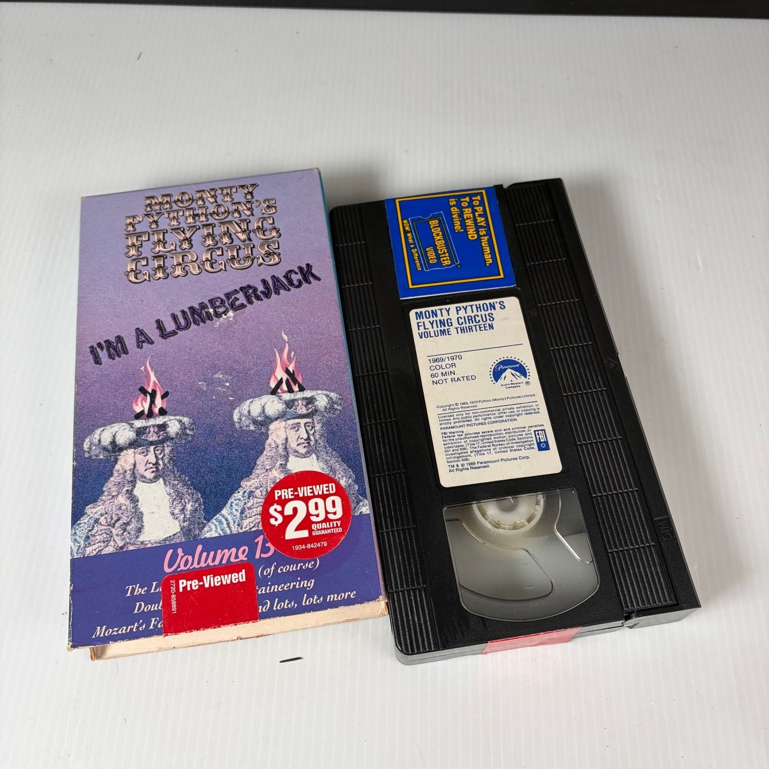 Monty Python's Flying Circus VHS I'm a Lumberjack Comedy Volume 13 Paramount