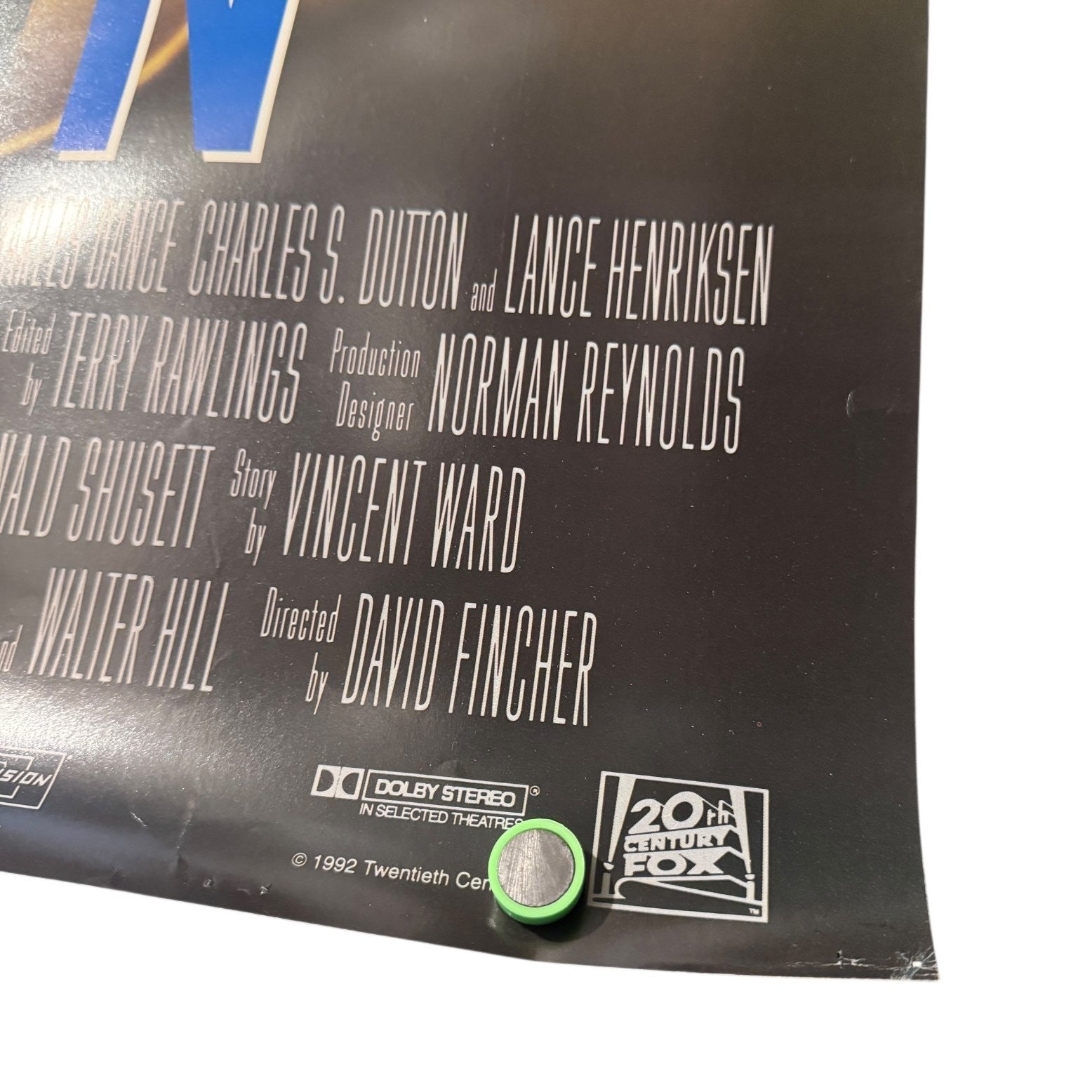 Vintage Alien 3 1992 AU Release One Sheet Movie Poster Sigourney Weaver Fincher