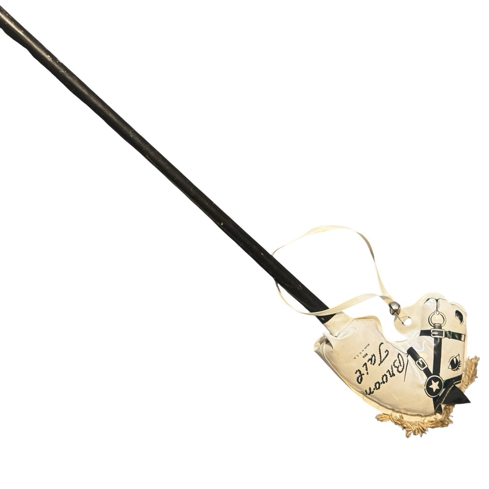 Vintage 1950’s  Broom Tail Horse On A 30” Wooden Stick Made in USA