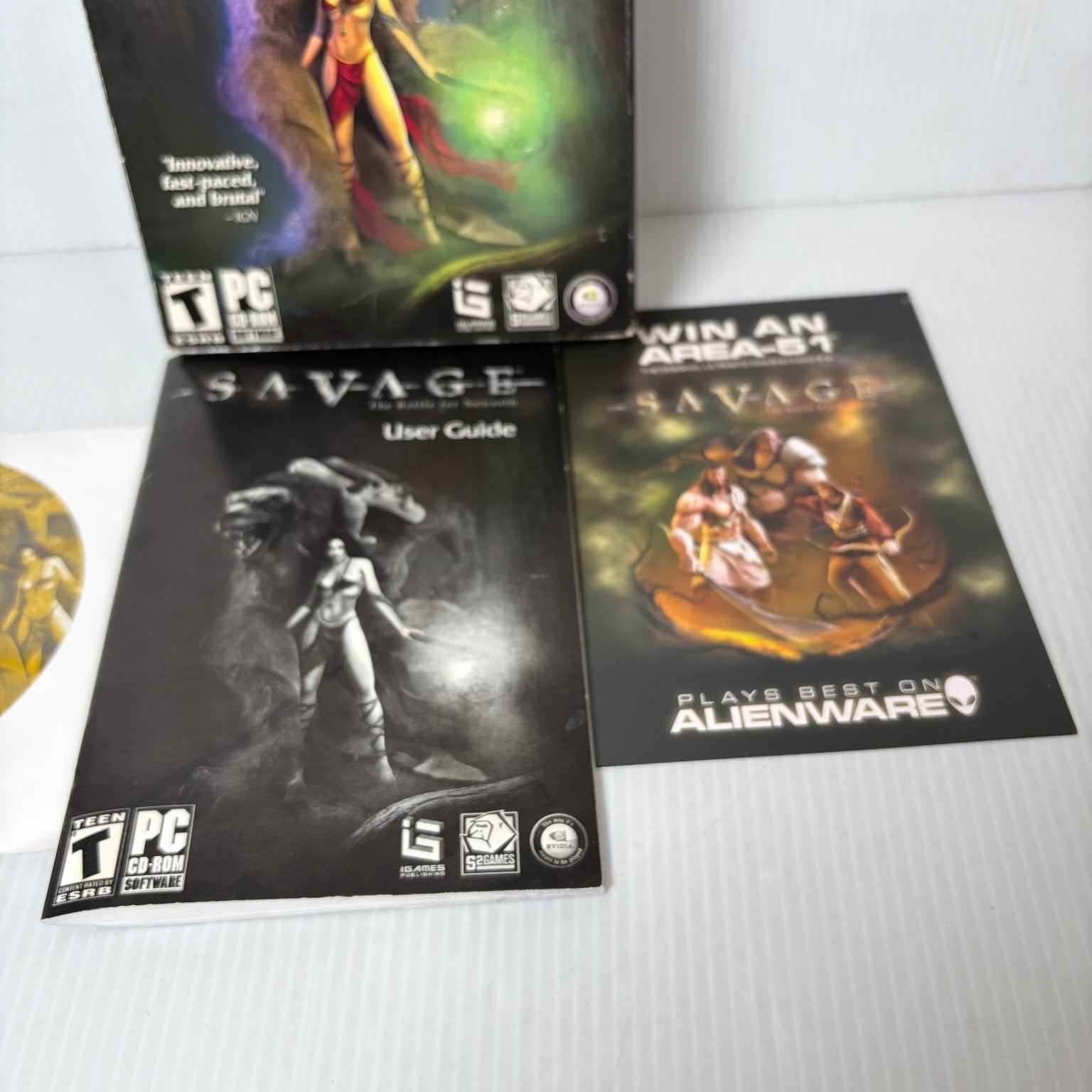 Savage: The Battle for Newerth PC CD-ROM Video Game MMO RTSS Double Gate Fold