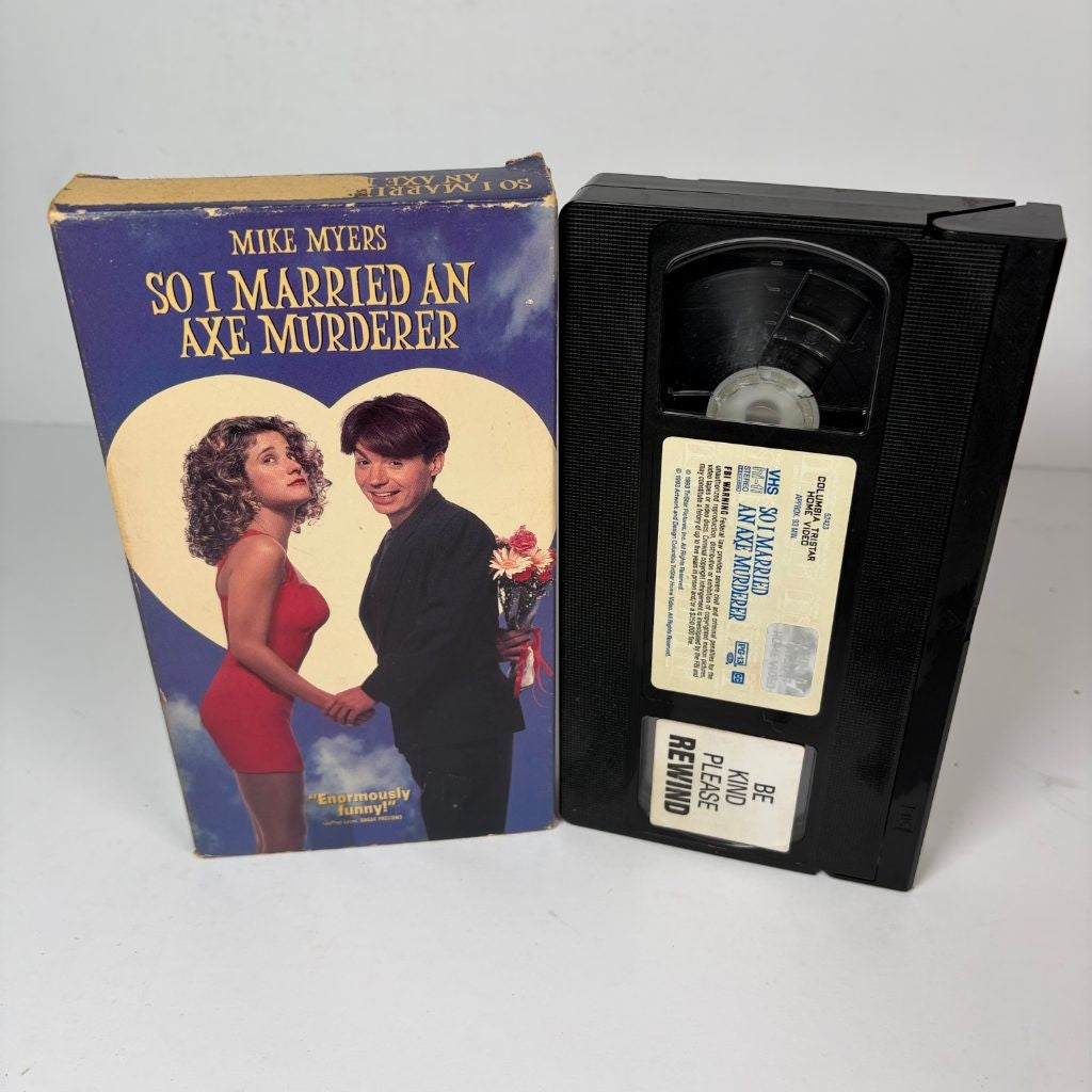So I Married an Axe Murderer VHS 1993 Mike Myers Columbia TriStar Hi-Fi PG-13