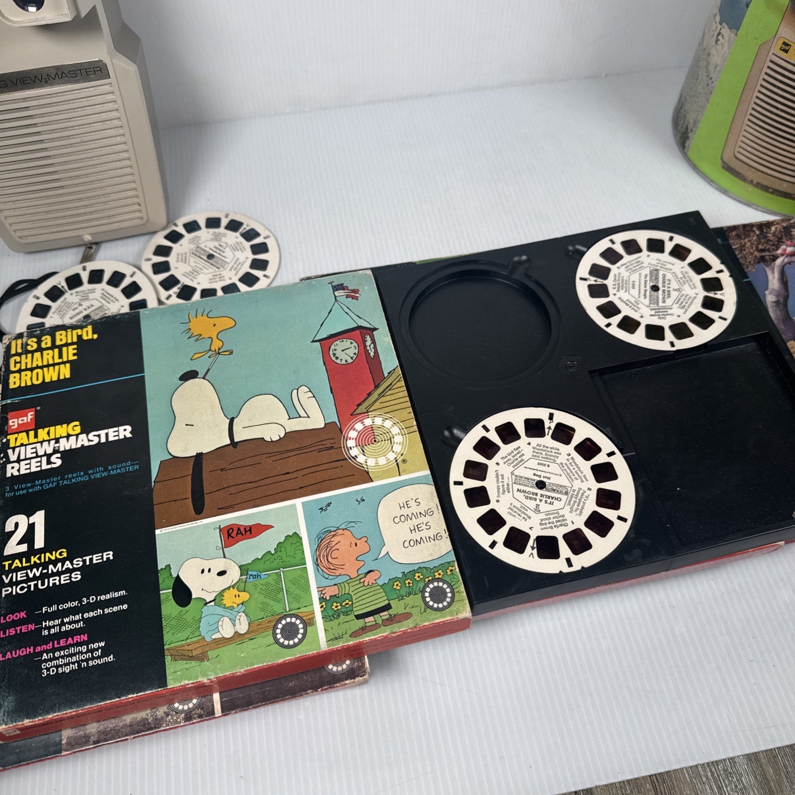 1970's GAF Talking View Master Lot Snoopy Bambi Happy Days & More (Read As Is)