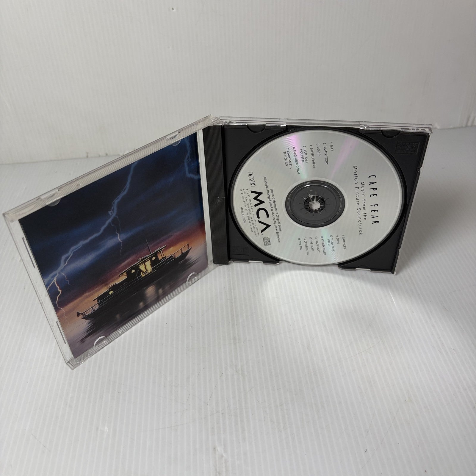 Cape Fear Motion Picture Soundtrack CD Bernard Herrmann Elmer Bernstein MCA 1991