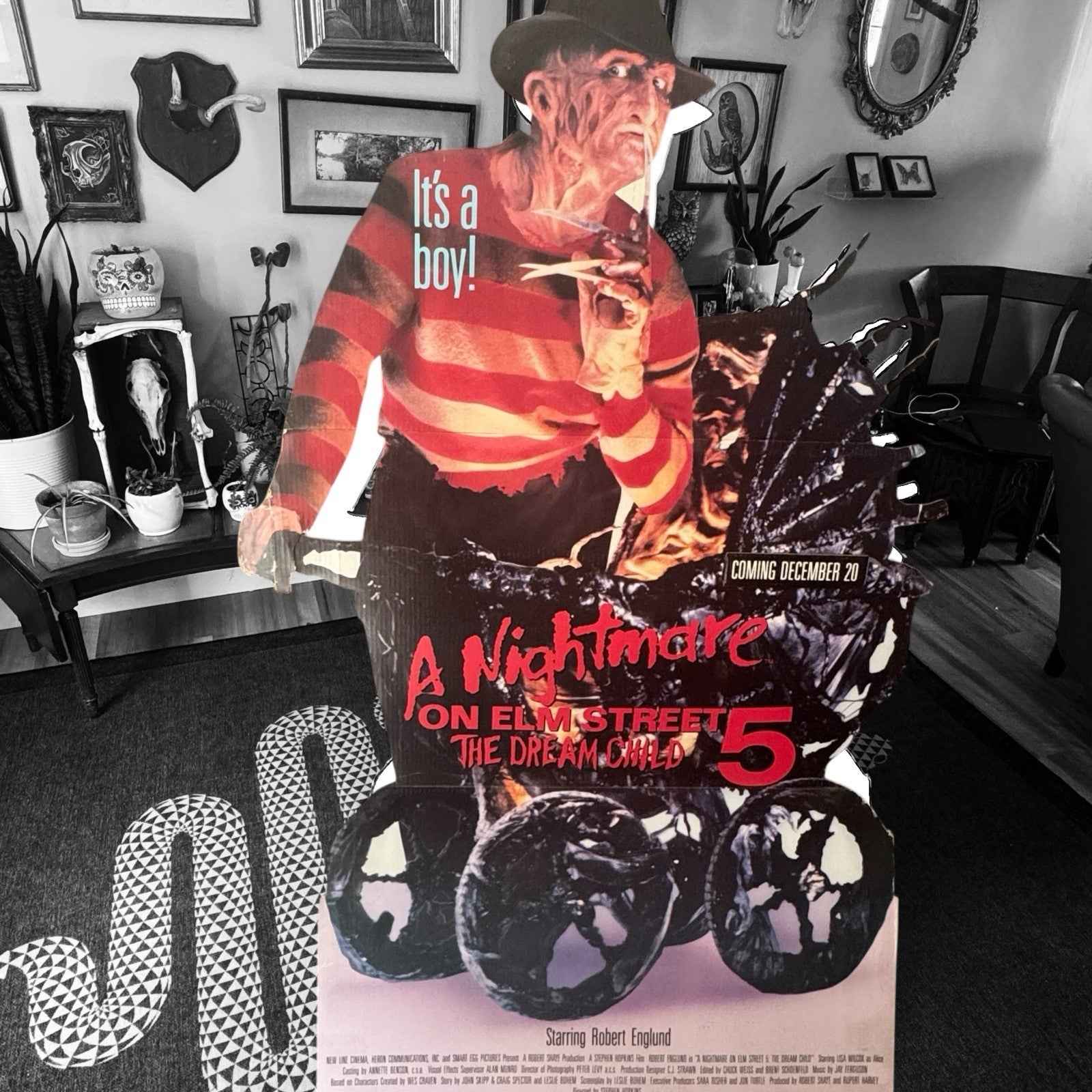 Vintage Nightmare On Elm Street 5 The Dream Child Freddy Krueger Standee Display