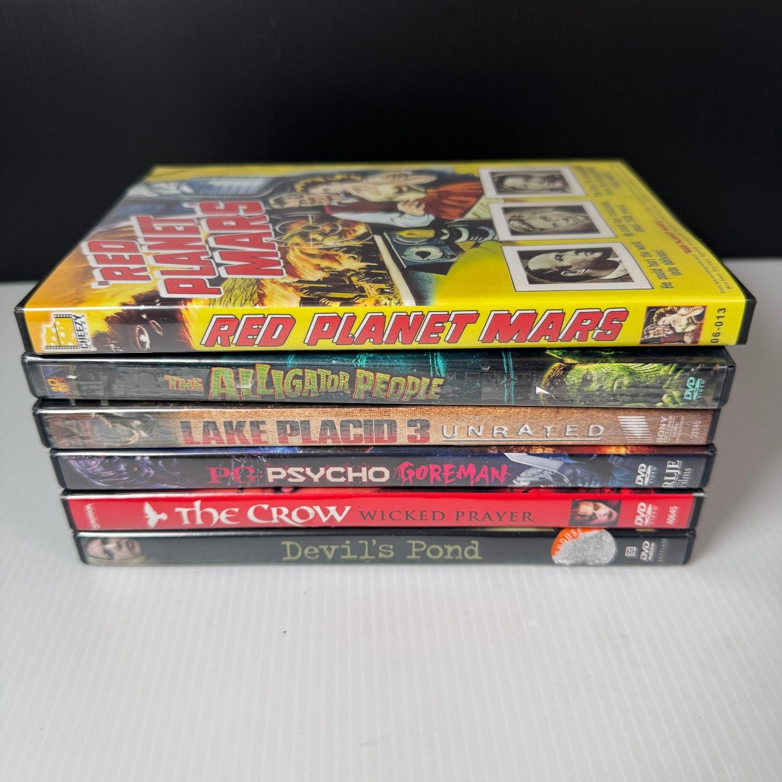 Lot of 6 Horror DVDs Psycho Goreman, The Crow Wicked Prayer & More Tara Reid