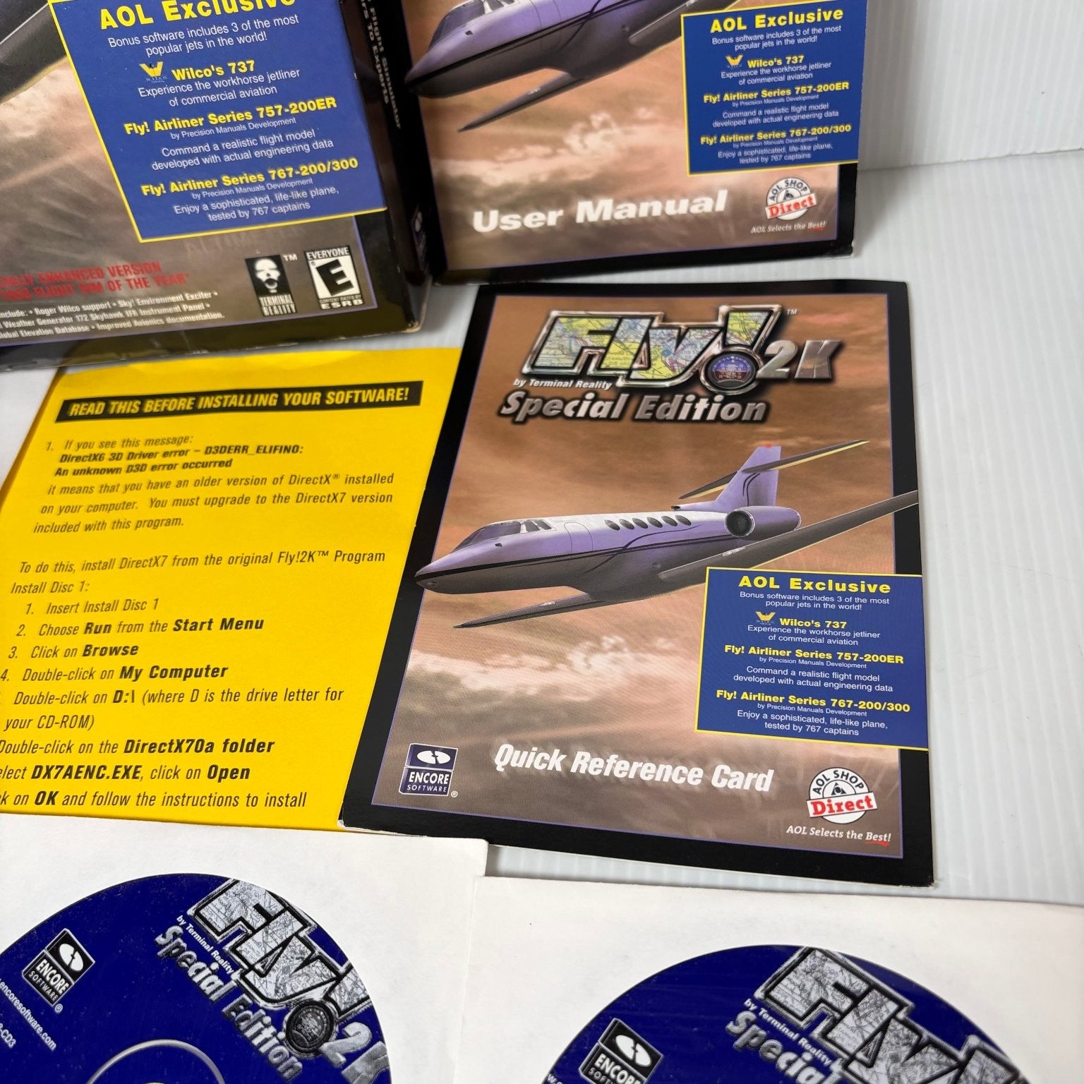 Fly 2K Special Edition Big Box PC Video Game Flight Simulator Complete
