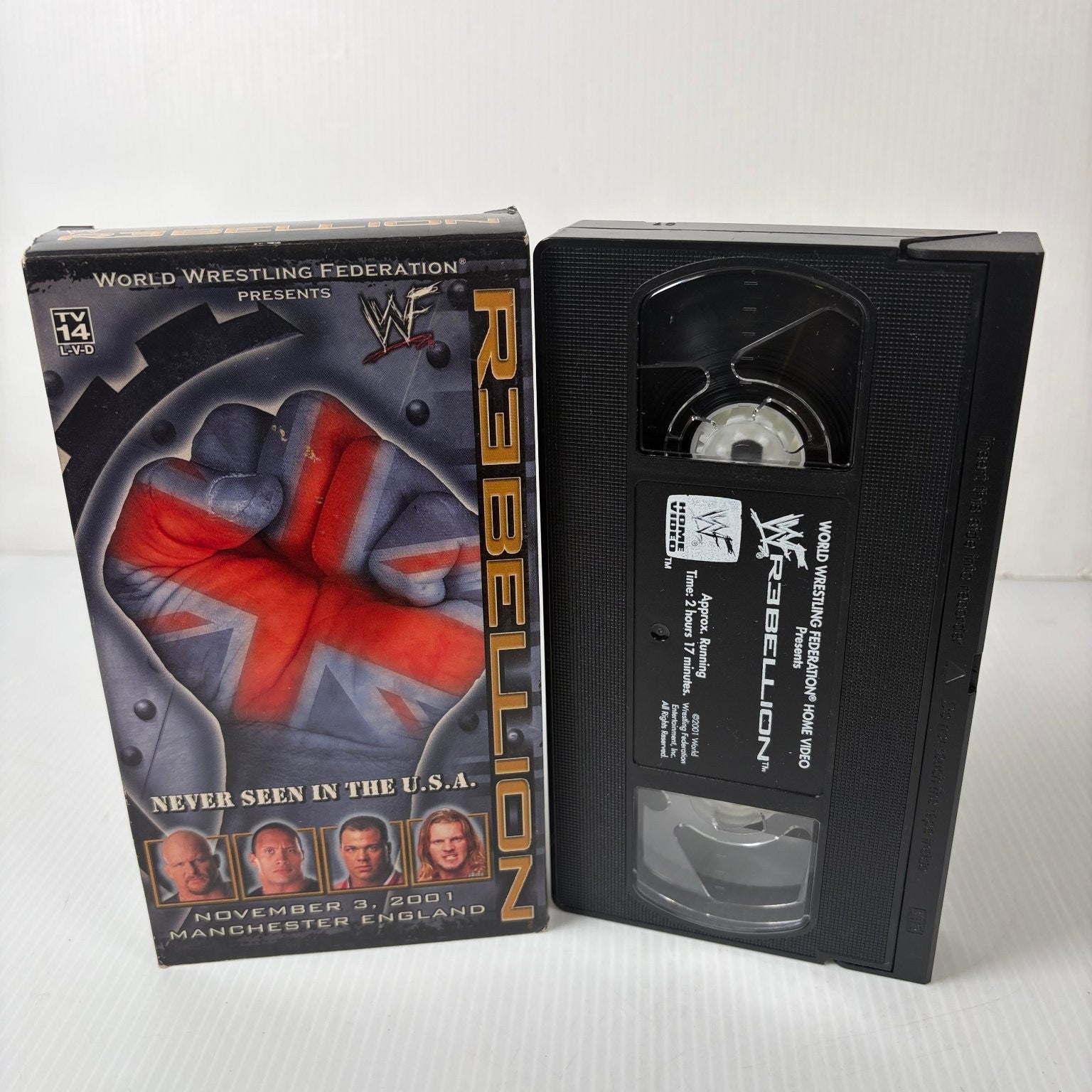 WWF Rebellion VHS 2001 Wrestling UK Exclusive WWE Home Video