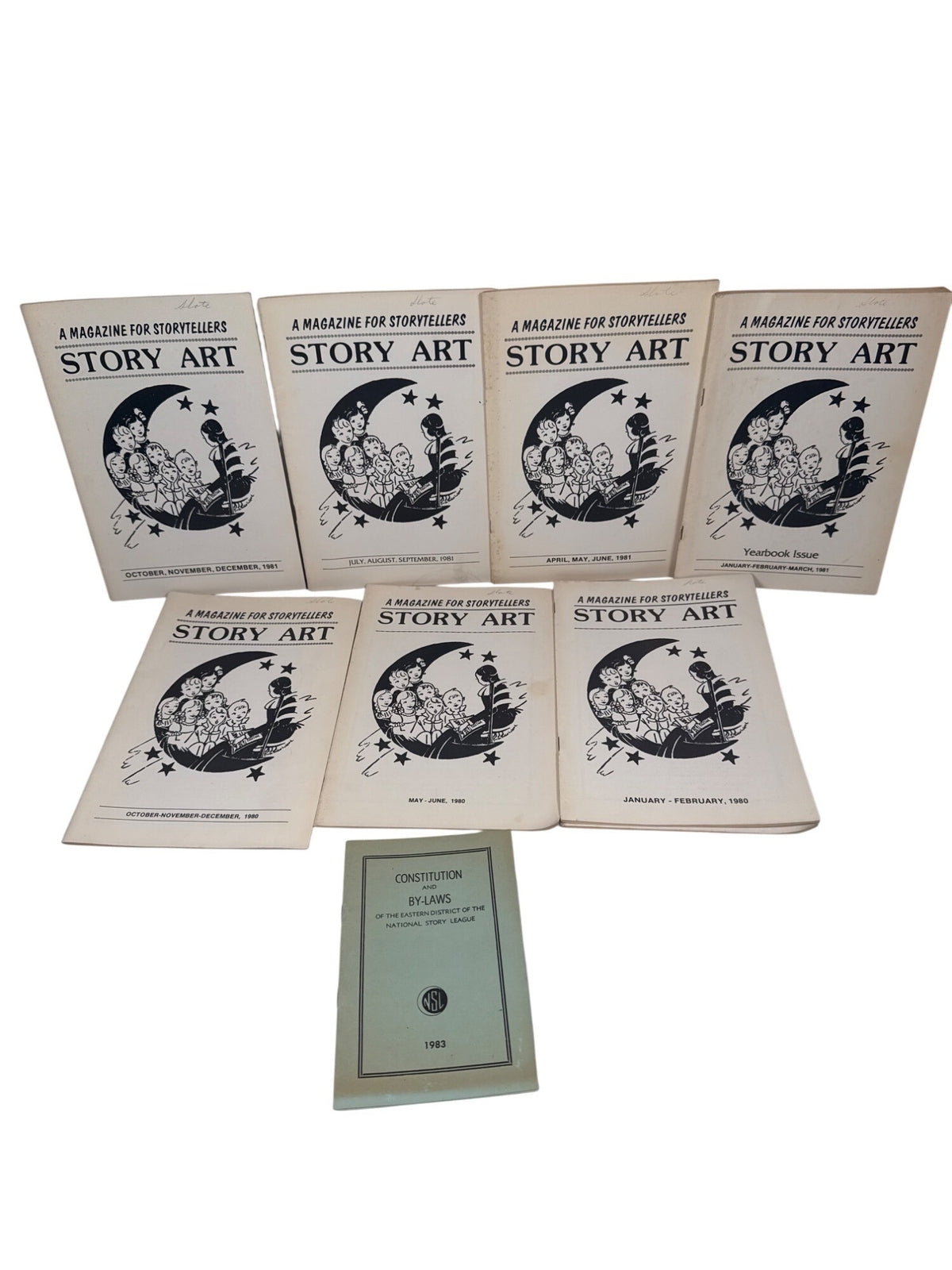 Story Art Magazines Mixed Lot (1980-1981) National Story League w/ 1983 By-Laws