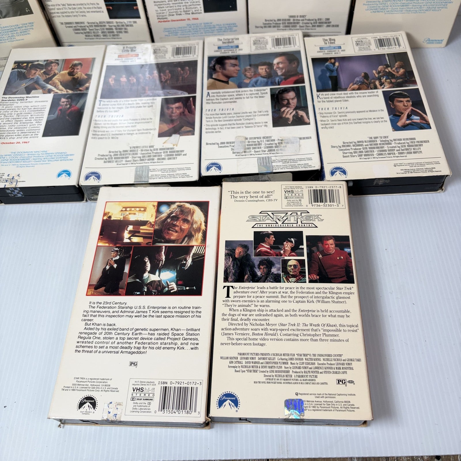Star Trek Original Series & Movies VHS Lot of 11 The Cage, Wrath of Khan & More