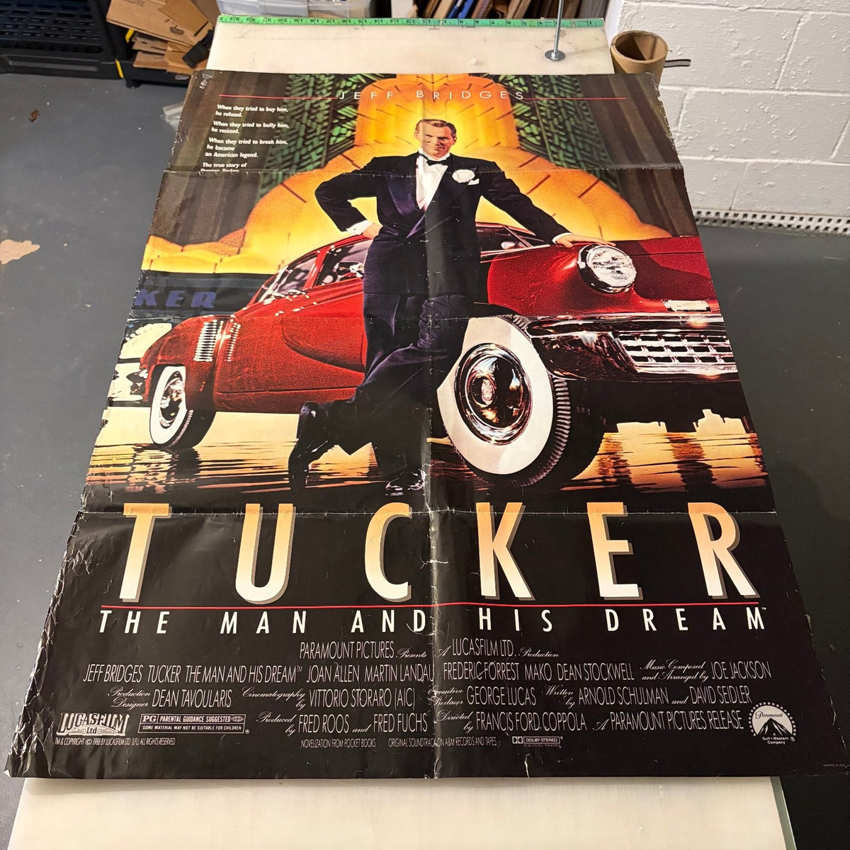 Tucker The Man and His Dream 1988 One Sheet Movie Poster Jeff Bridges