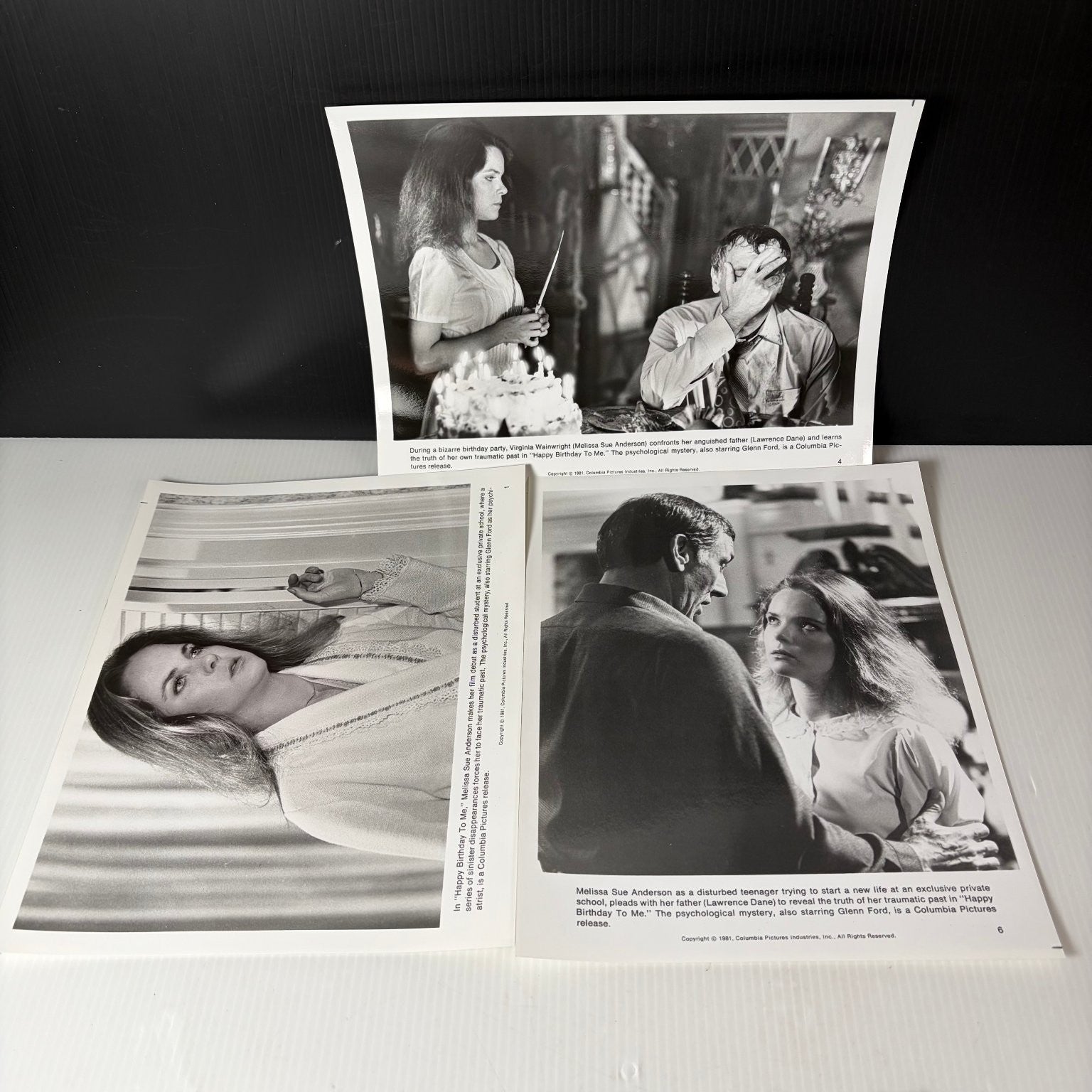 Vintage Happy Birthday To Me Set of 7 Press Kit Photos 1981 Movie Slasher Horror
