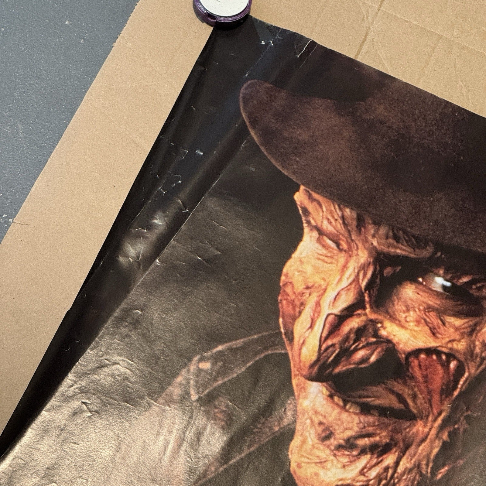 Vintage 1980s Nightmare On Elm Street 4 Dream Master Poster 34X22 Freddy Krueger