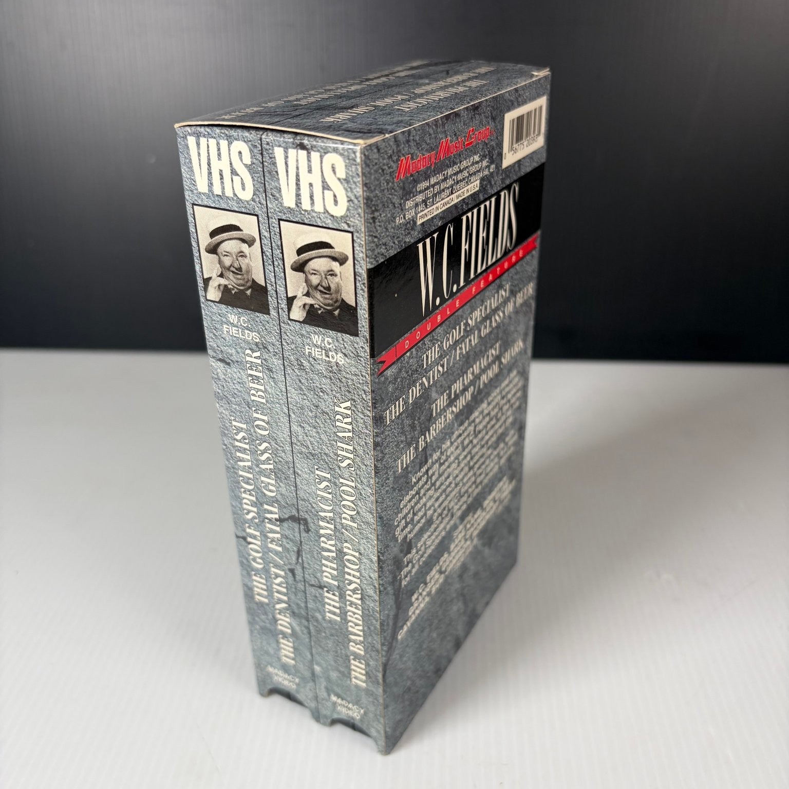 W.C. Fields VHS 1994 Comedy Double Feature Madacy Music Group