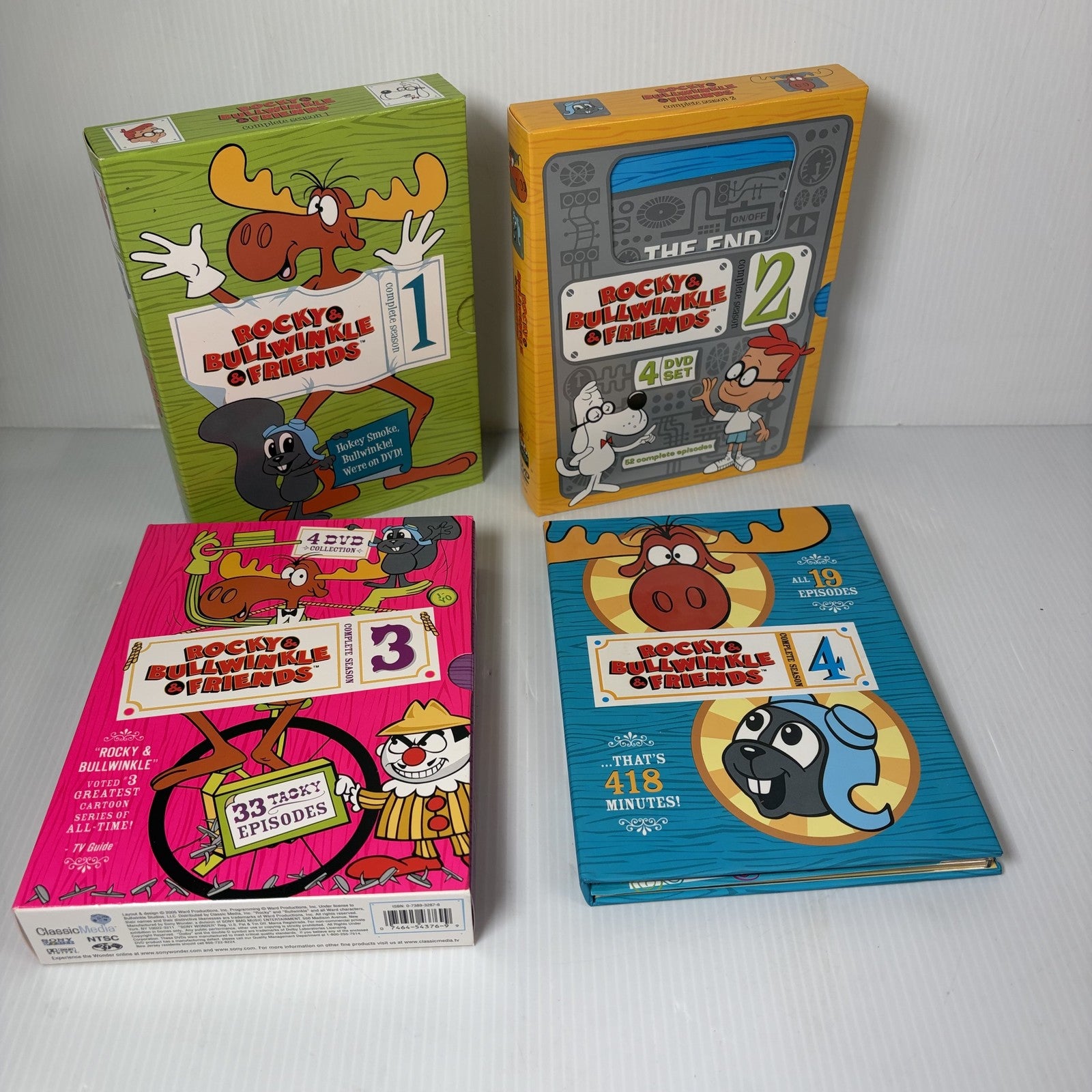 Rocky & Bullwinkle & Friends Series Seasons 1- 4 DVD Box Set Classic