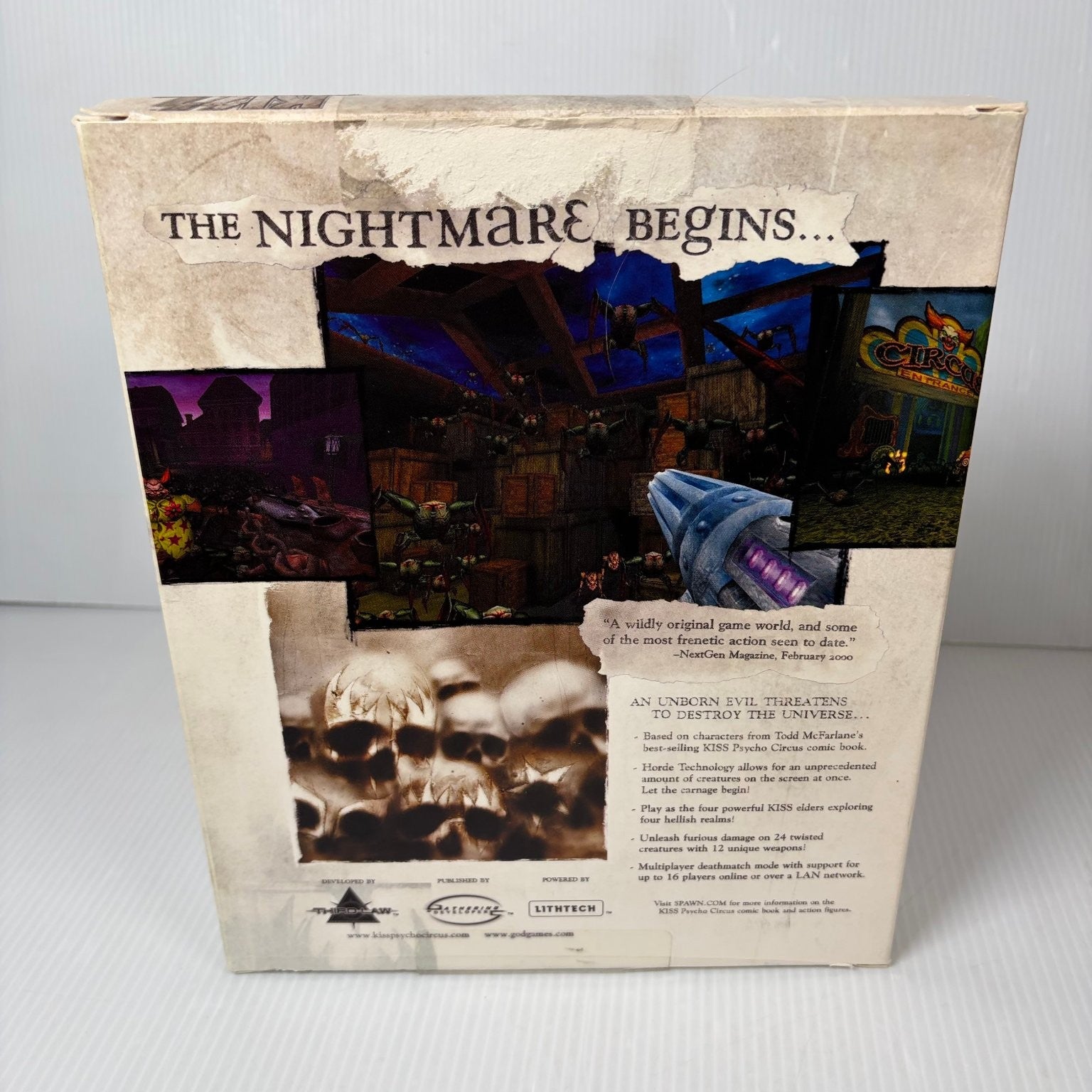 KISS Psycho Circus The Nightmare Child Big Box PC CD-ROM Game Action FPS