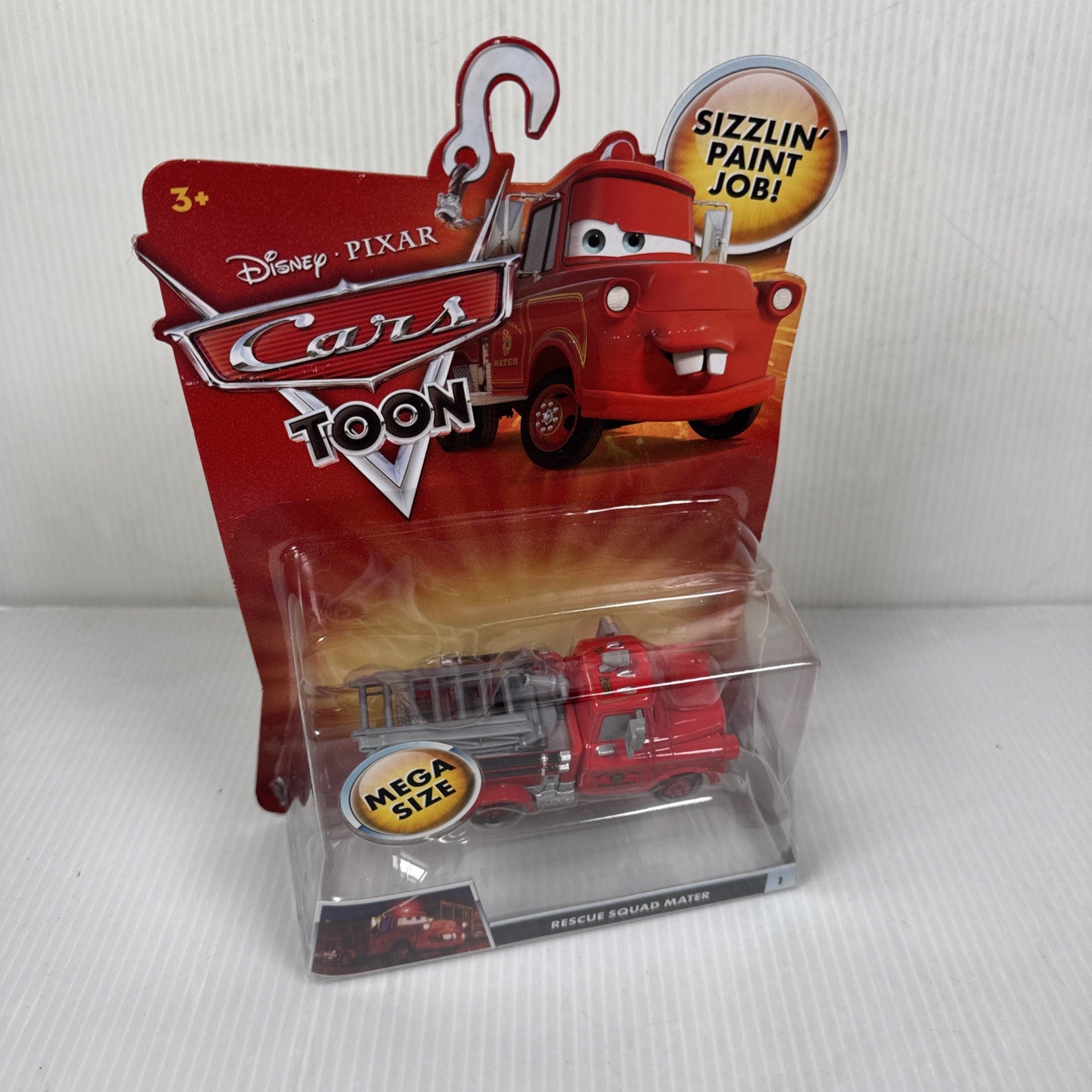 DISNEY PIXAR RESCURE SQUAD MATER MEGA SIZE SIZZLIN PAINT JOB #1 SEALED NEW