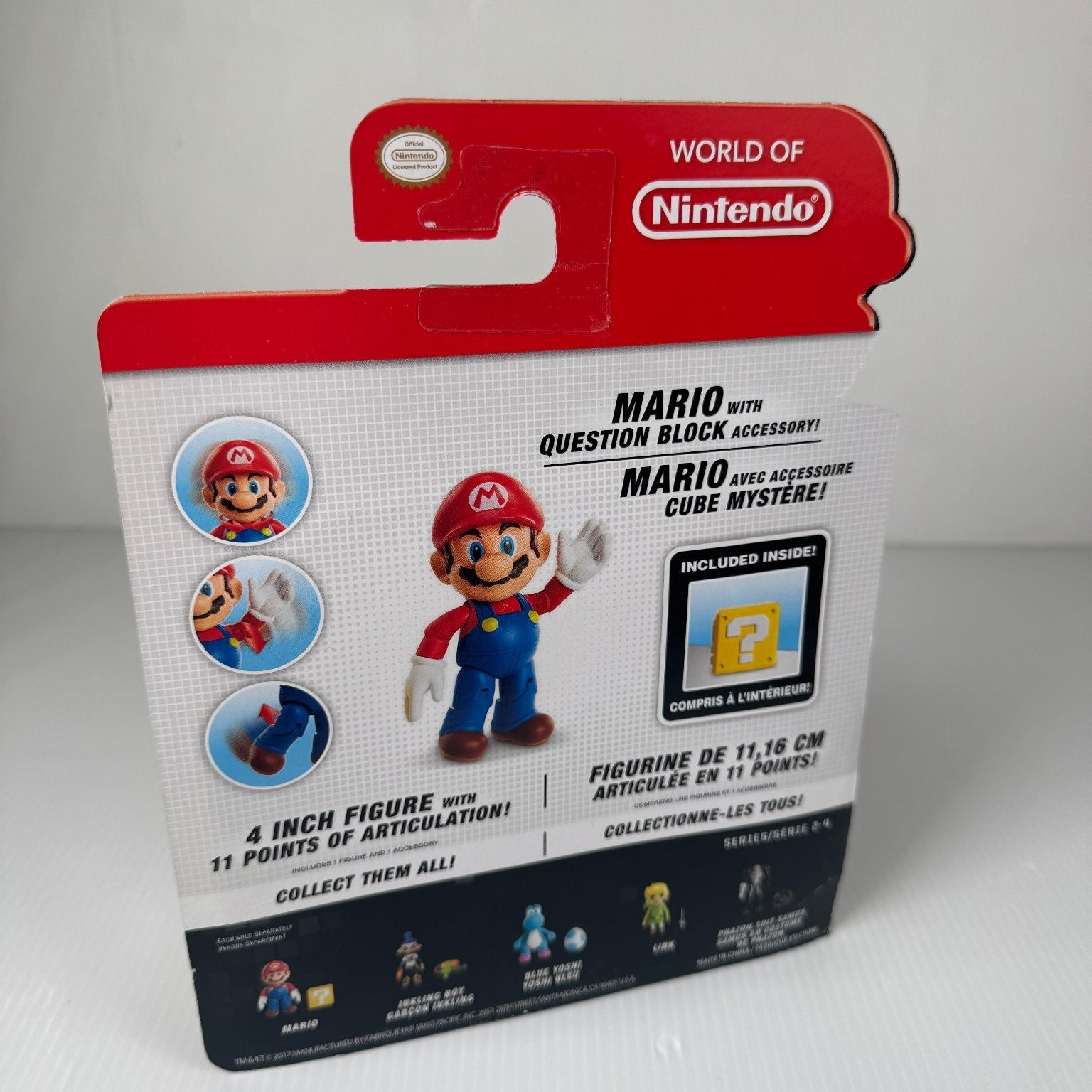 Mario World of Nintendo 4 Inch Figure with Question Block Jakks Pacific