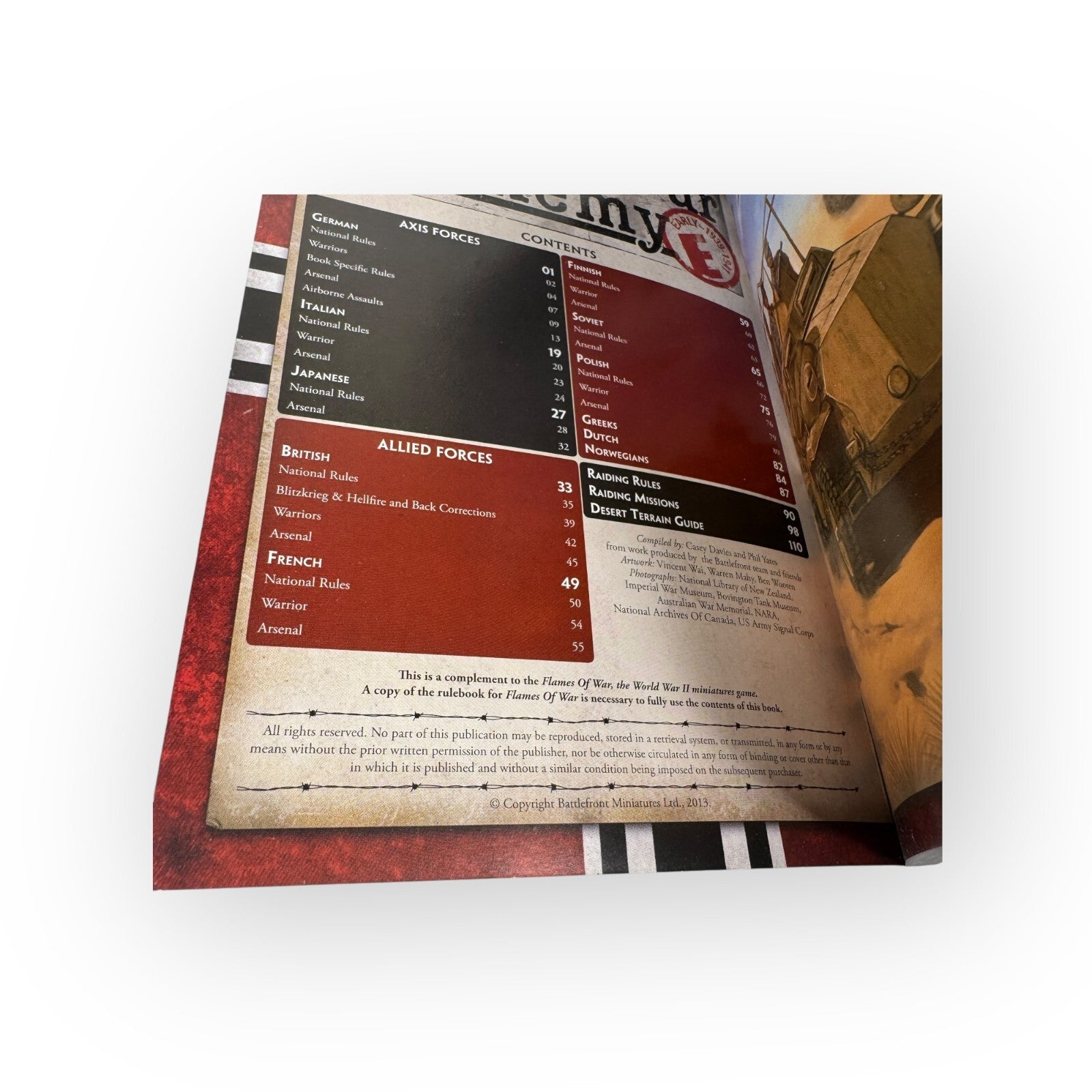 Flames of War: The WWII Miniatures Game Know Your Enemy Book FW226 Mini Booklet