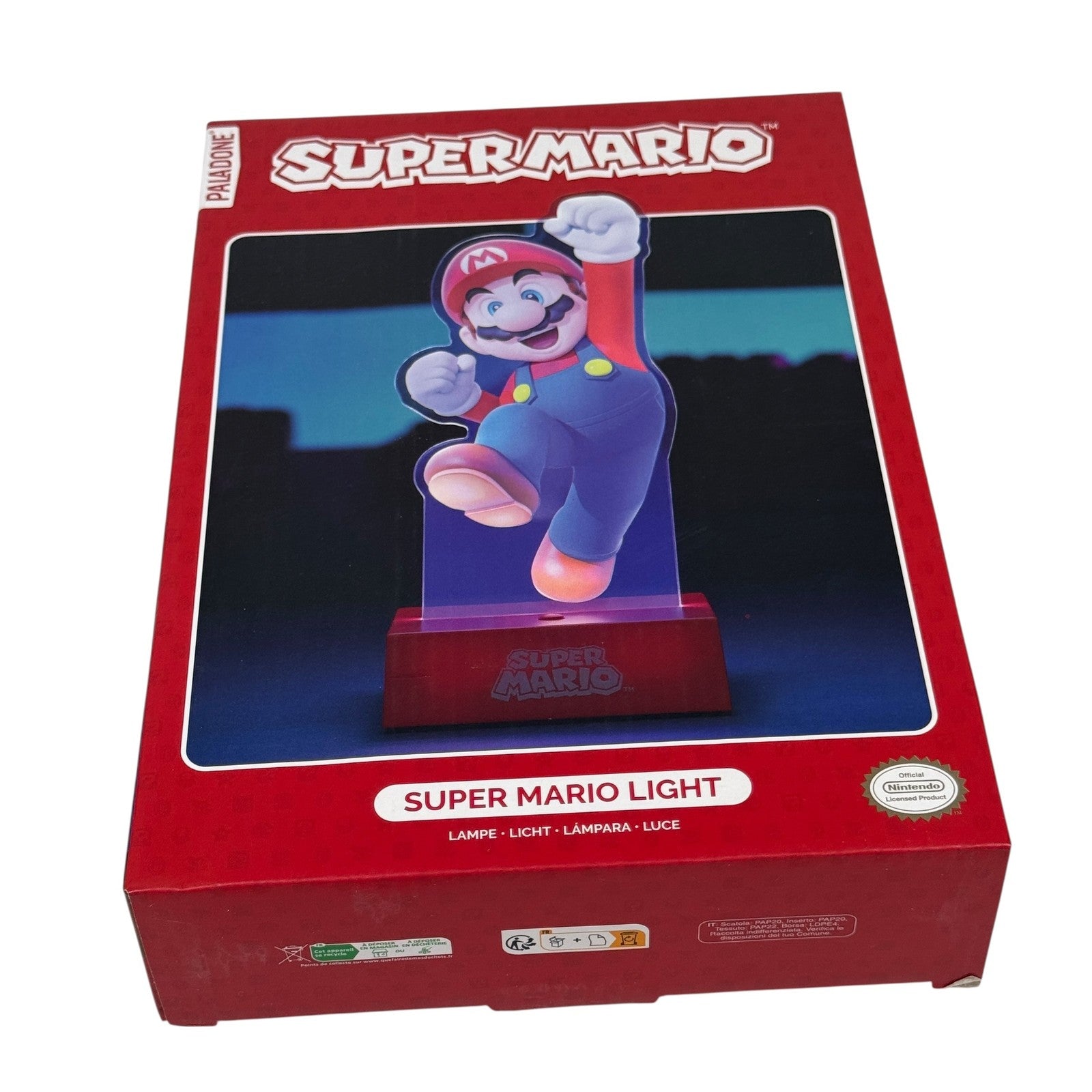 Super Mario Paladone Official Nintendo LED Figure Desk Night Light Lamp New