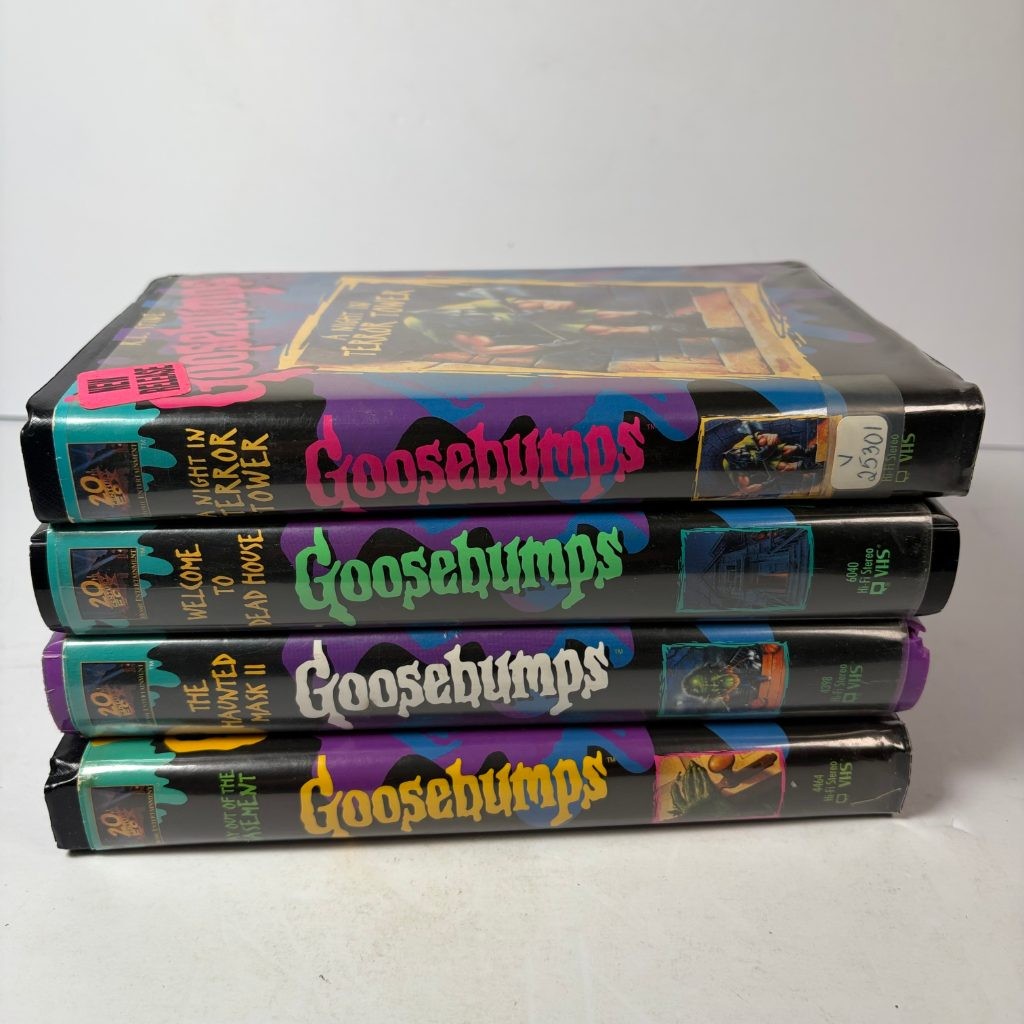 Goosebumps VHS Lot of 4 R.L. Stine Terror Tower Dead House Basement Haunted Mask