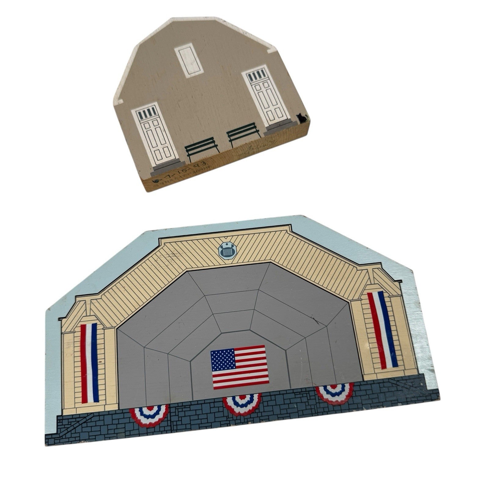 Lot Of 4 Wooden Houses 90s & 2000s Lancaster Area Cat’s Meow & Unbranded