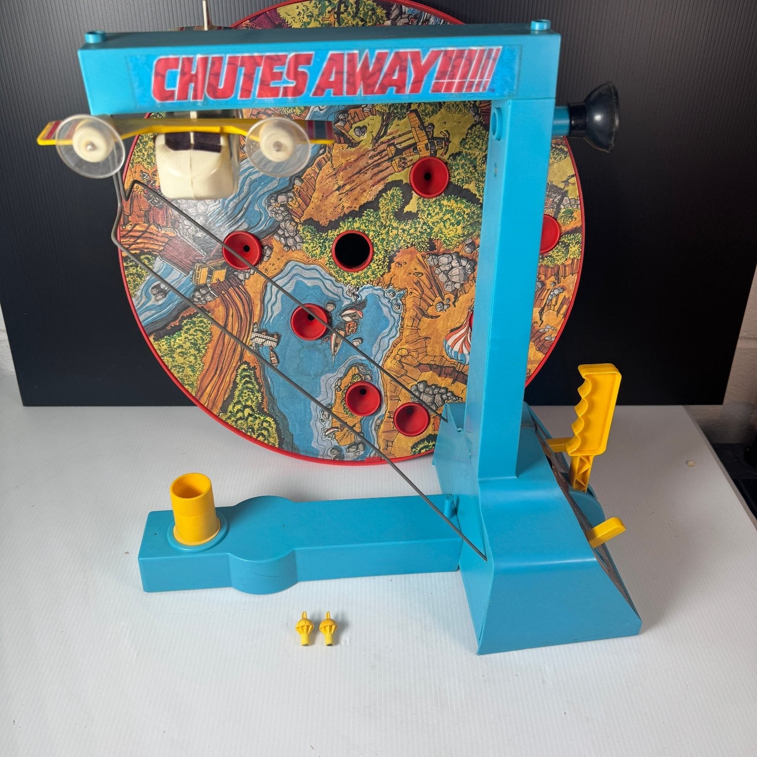 Vintage Chutes Away Gabriel Air-Rescue Target Game Board Game 1977 (2 Chutes)