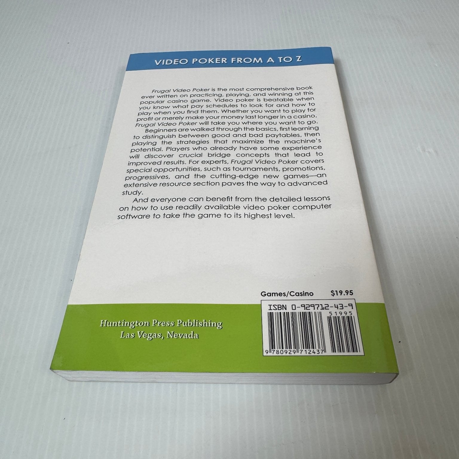 Frugal Video Poker Scott Nacht 2006 Signed Edition Casino Strategy