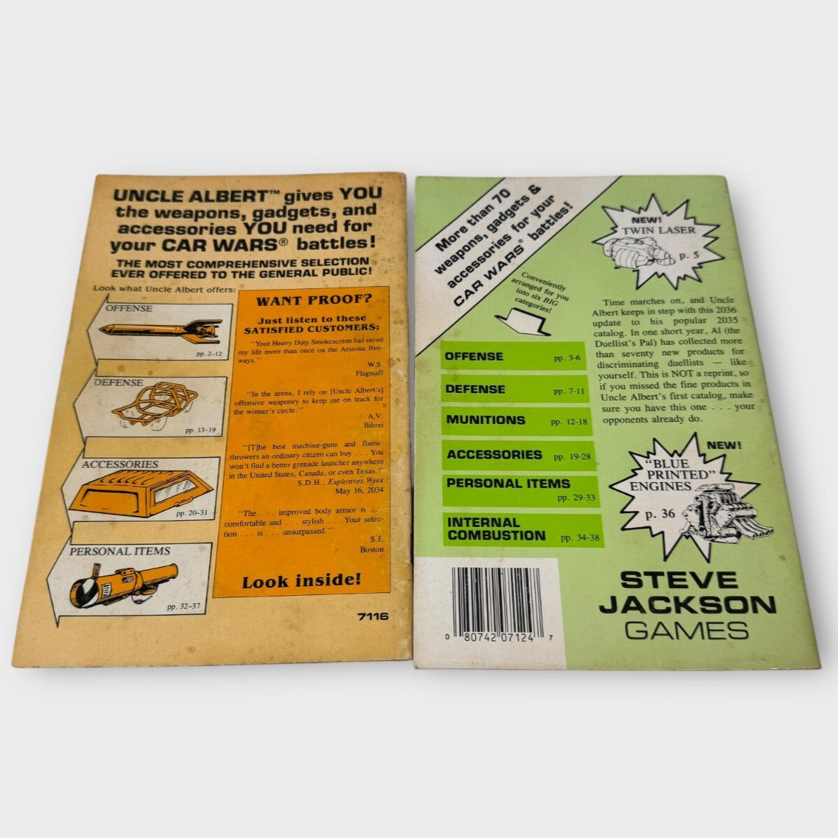 Uncle Albert's Auto Stop & Gunnery Shop - Car Wars 2035 & 2036 Catalog Update