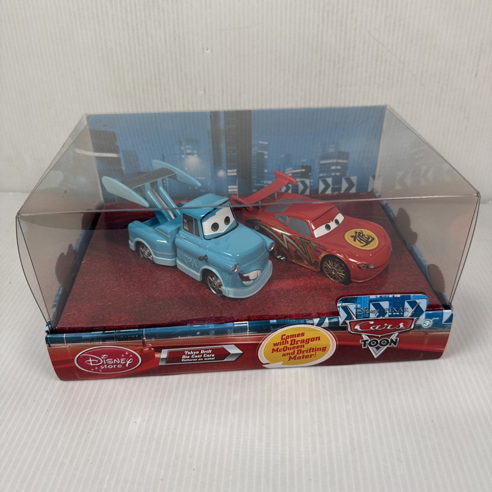 Disney Pixar Cars Dragon McQueen Drifting Mater Tokyo Drift MIP New