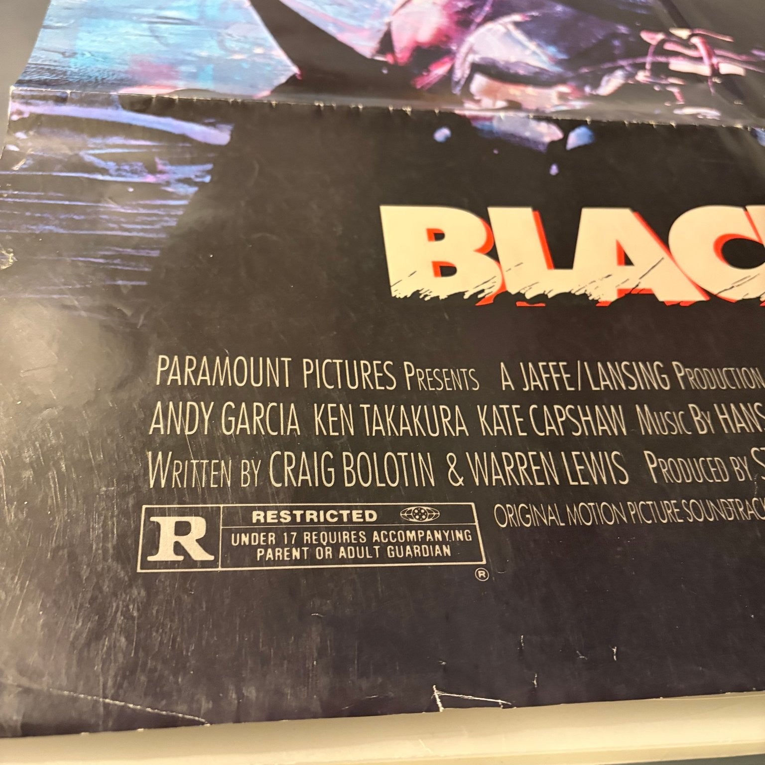 Black Rain 1989 One Sheet Movie Poster Michael Douglas Ridley Scott Vintage